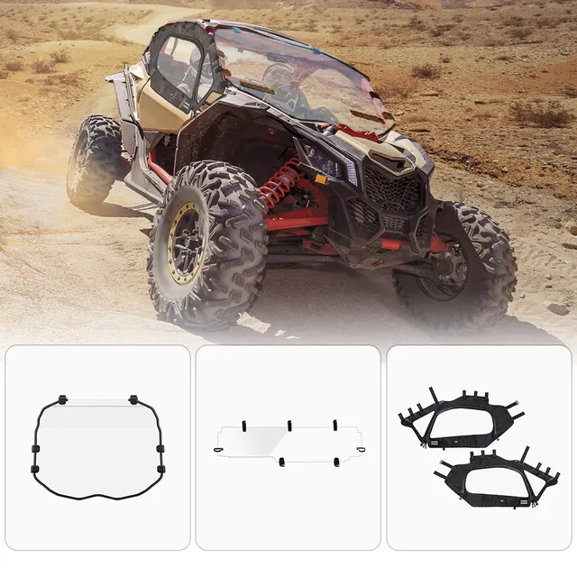 Kemimoto Maverick X3 parabrezza anteriore+posteriore 2 posti policarbonato