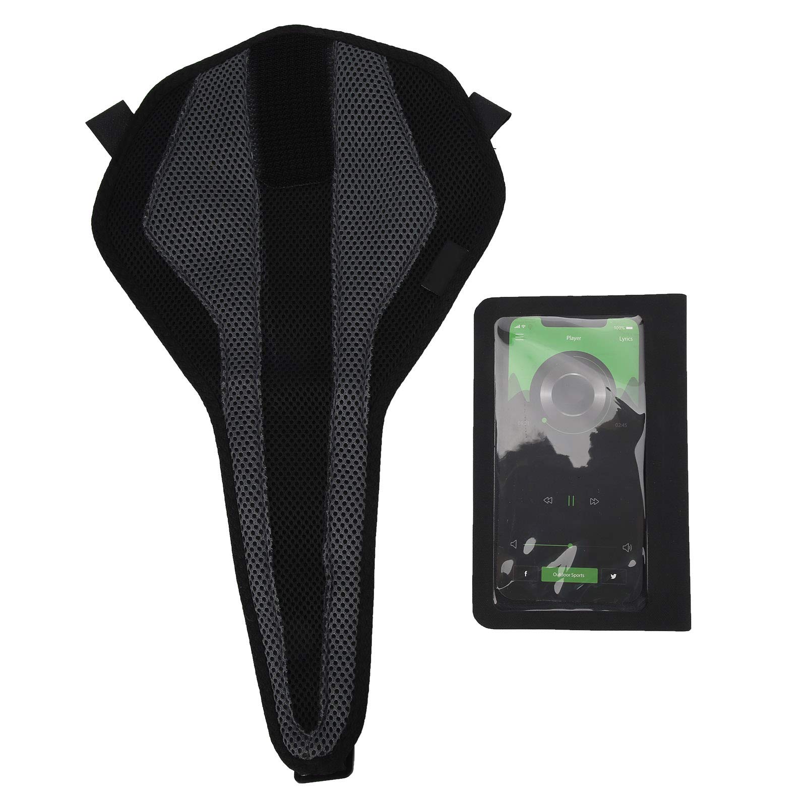 Kuuleyn Fascia antisudore rullo bici con borsa telefono