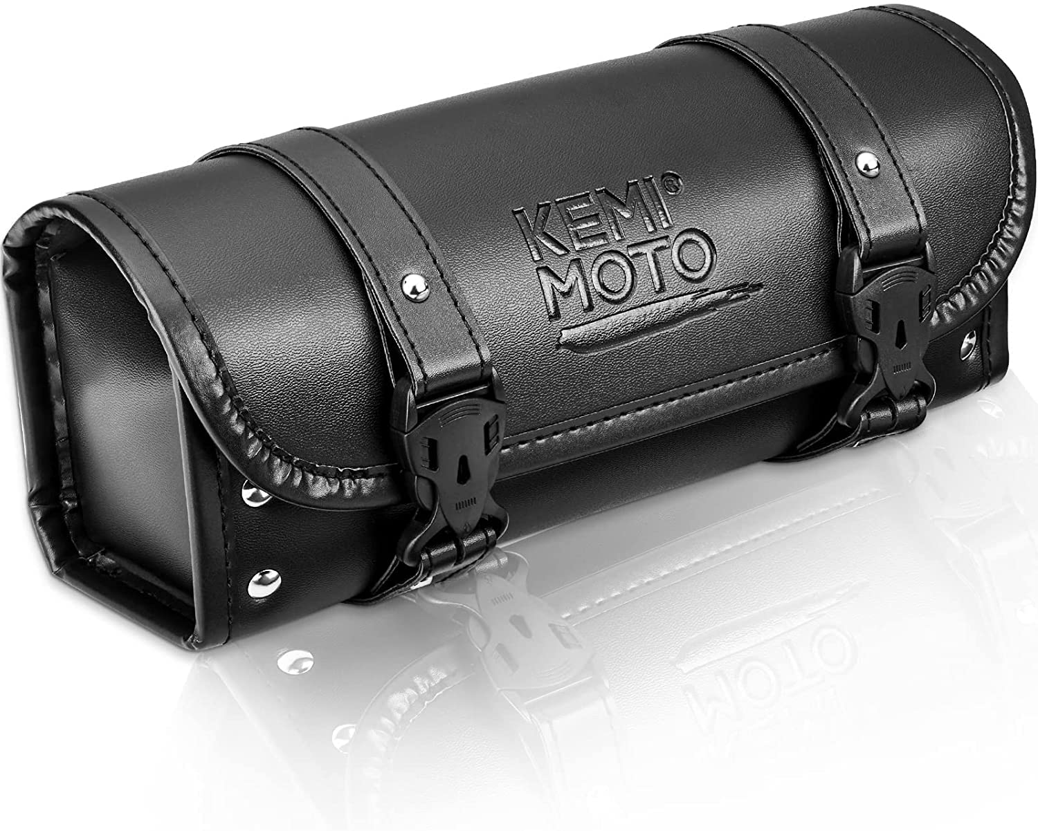 Kemimoto F1801-00401BK borsa forcella moto pelle PU nera