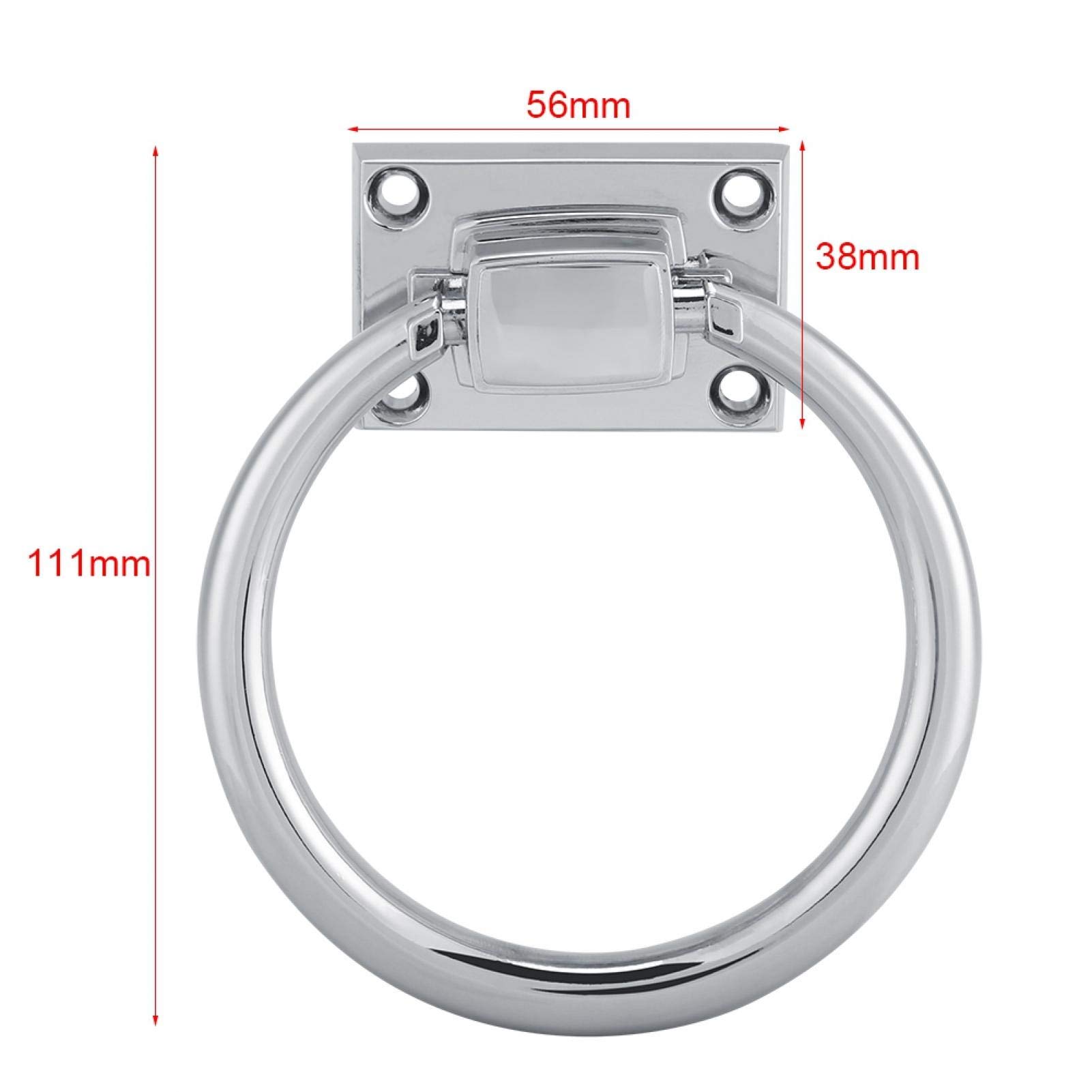 Kuuleyn Battente Porta Anello Inox Argento 111 mm