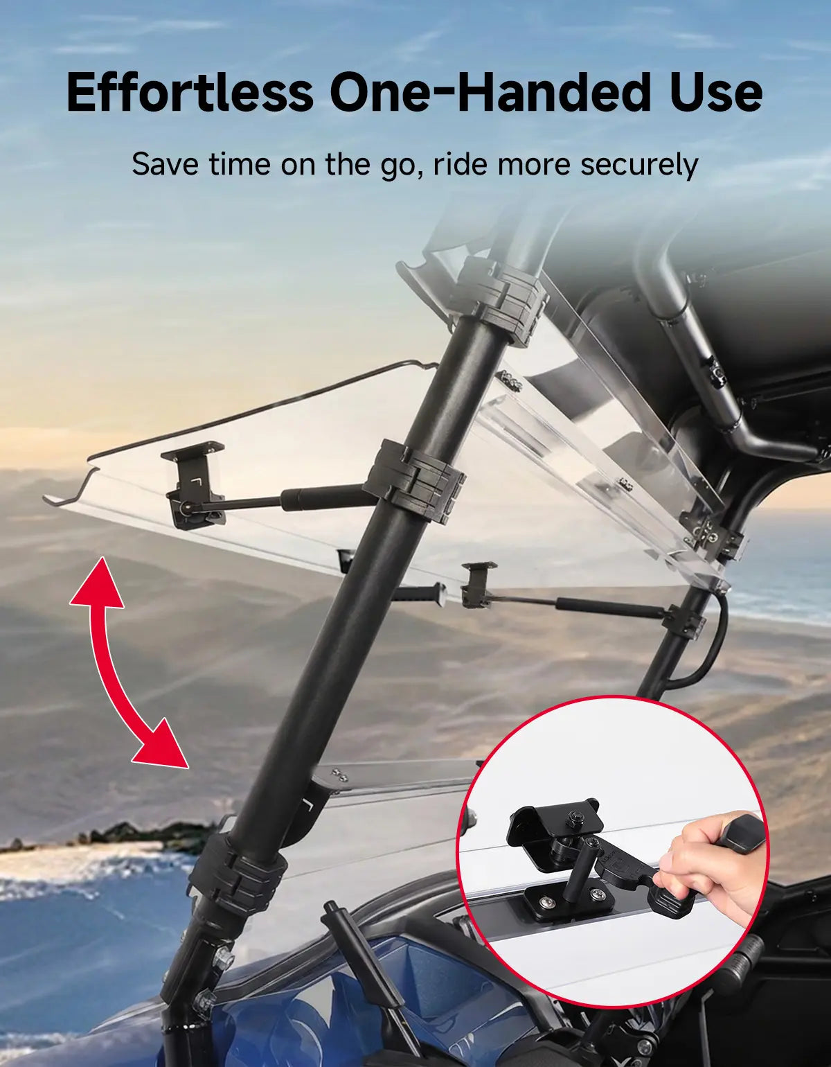 KEMIMOTO Mule PRO-MX parabrezza flip 3 in 1 PC