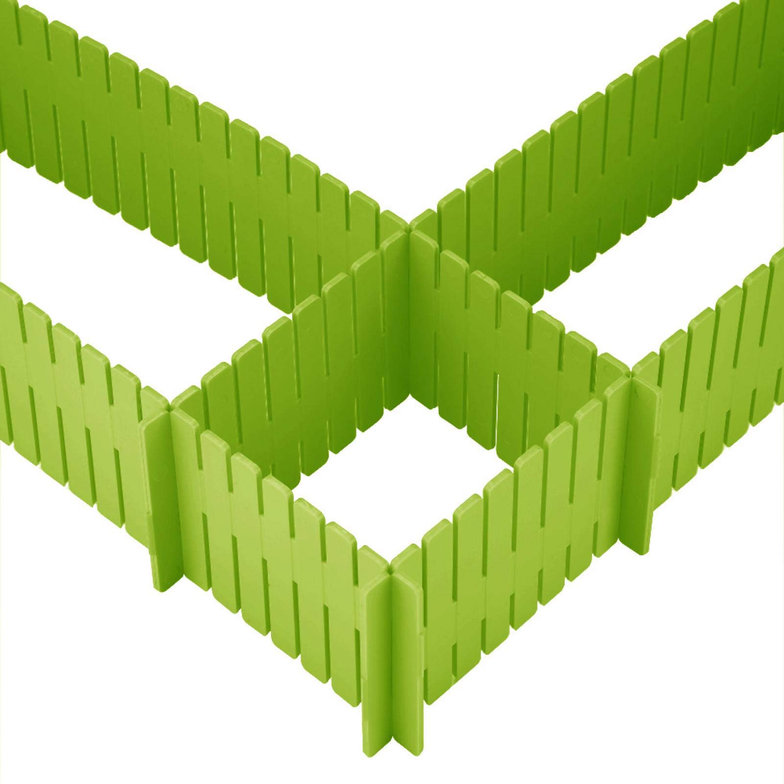 Kuuleyn divisori cassetti PP verde 4 pezzi
