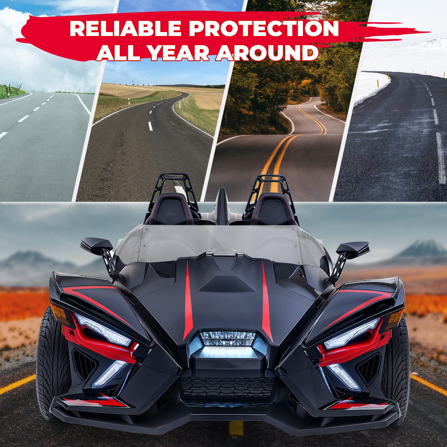 KEMIMOTO Deflettore Parabrezza Polaris Slingshot S SLR PC 190 mm