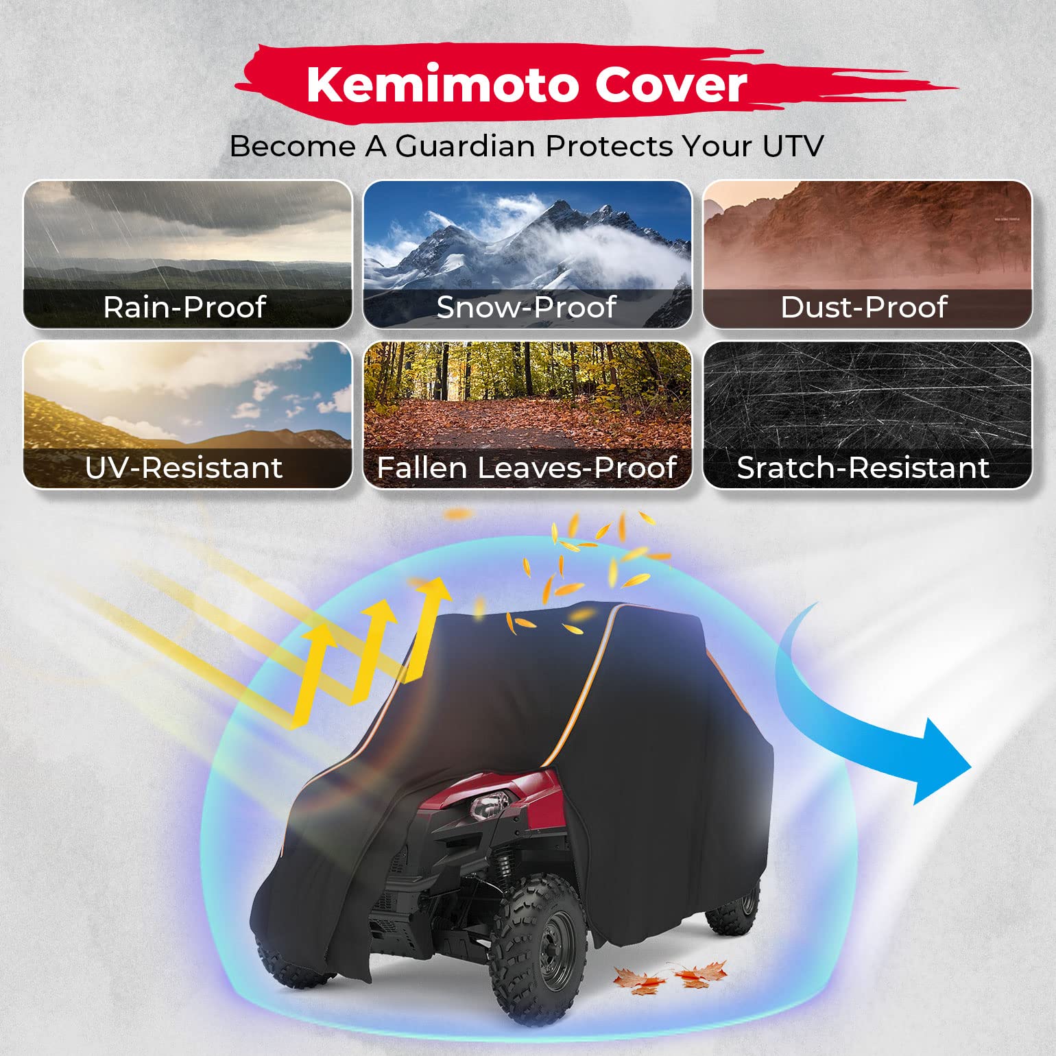 KEMIMOTO FTVUC006 telo copri UTV 2 porte impermeabile