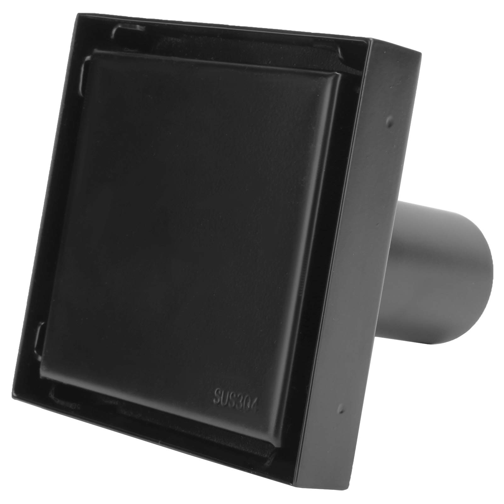 Kuuleyn piletta doccia 10x10 cm nera acciaio inox