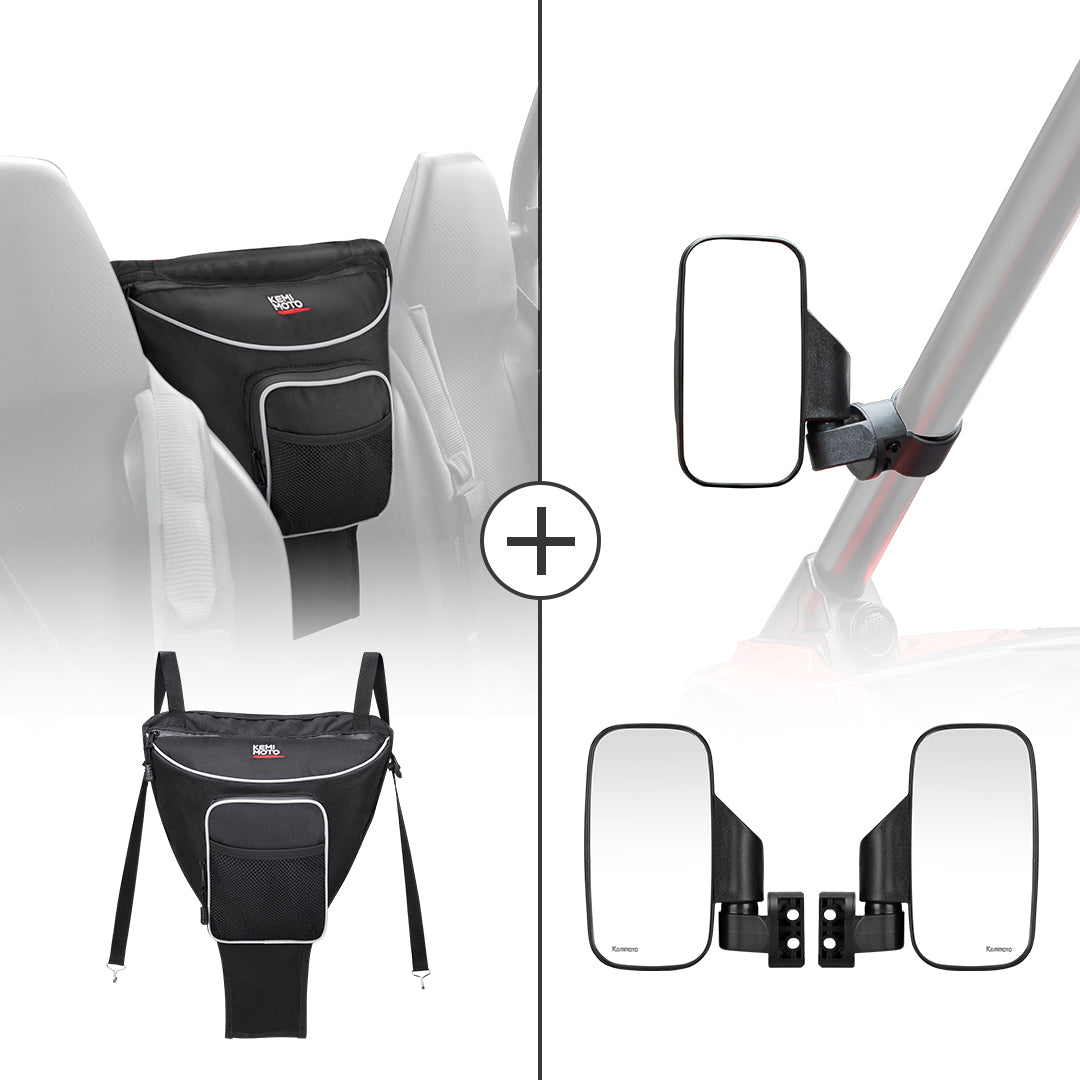 KEMIMOTO RZR borsa sedile centrale + specchietti laterali