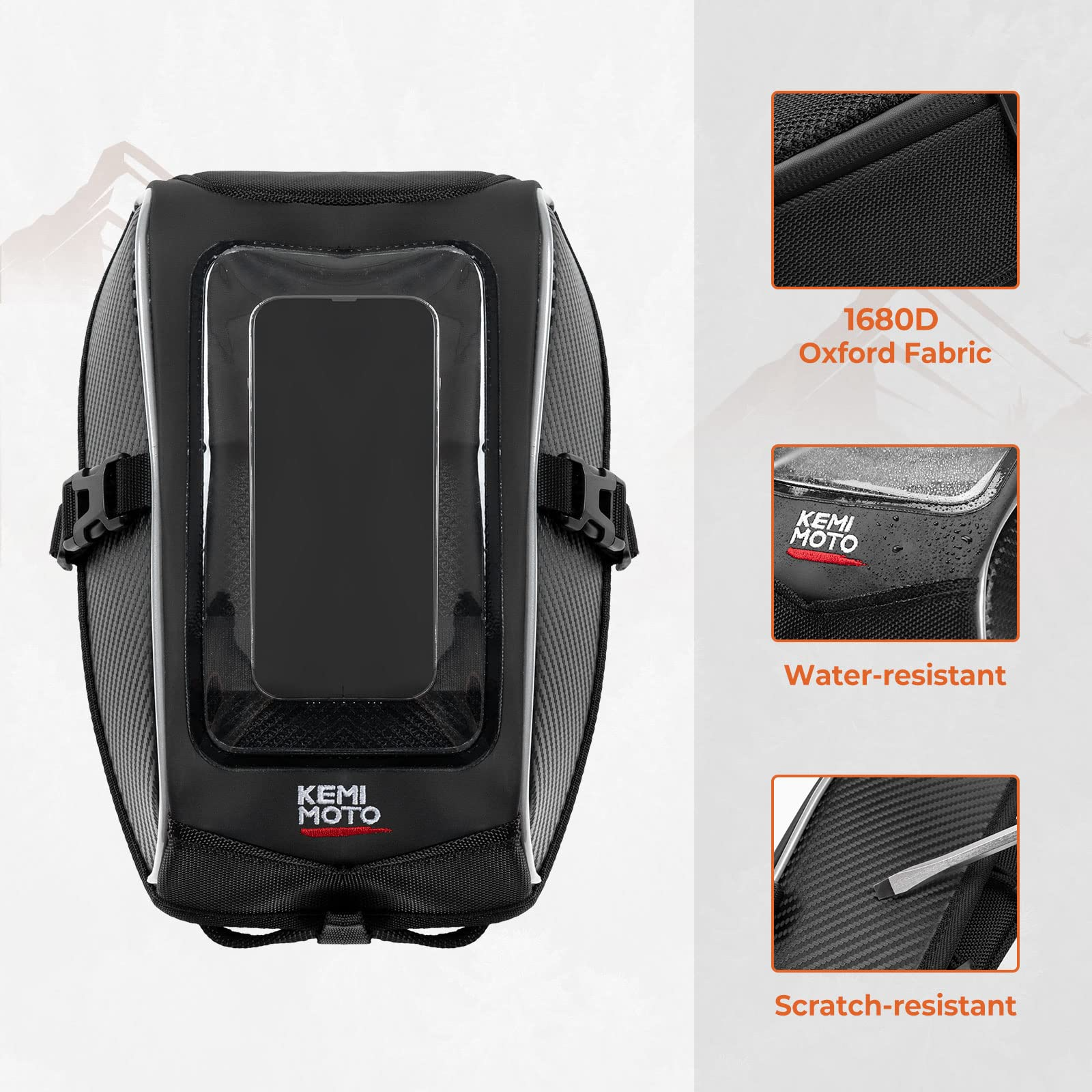 KEMIMOTO Borsa Serbatoio 3L per Can-Am Ryker Touchscreen