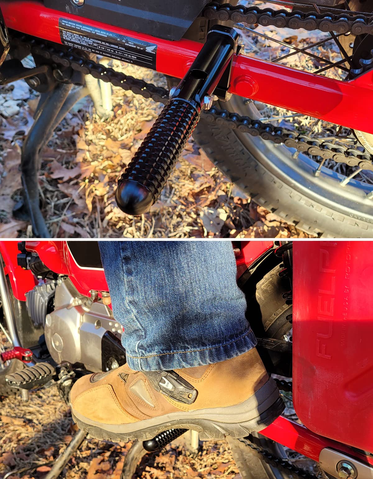 Kemimoto CT125 pedane passeggero posteriori pieghevoli alluminio