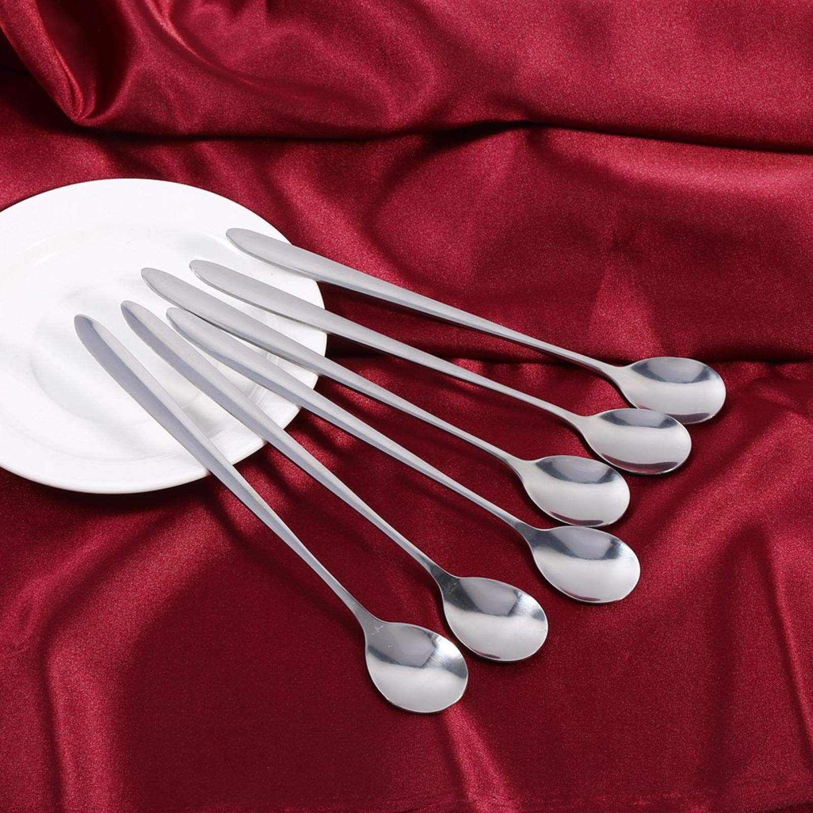 Kuuleyn cucchiai da tavola manico lungo 6 pezzi inox