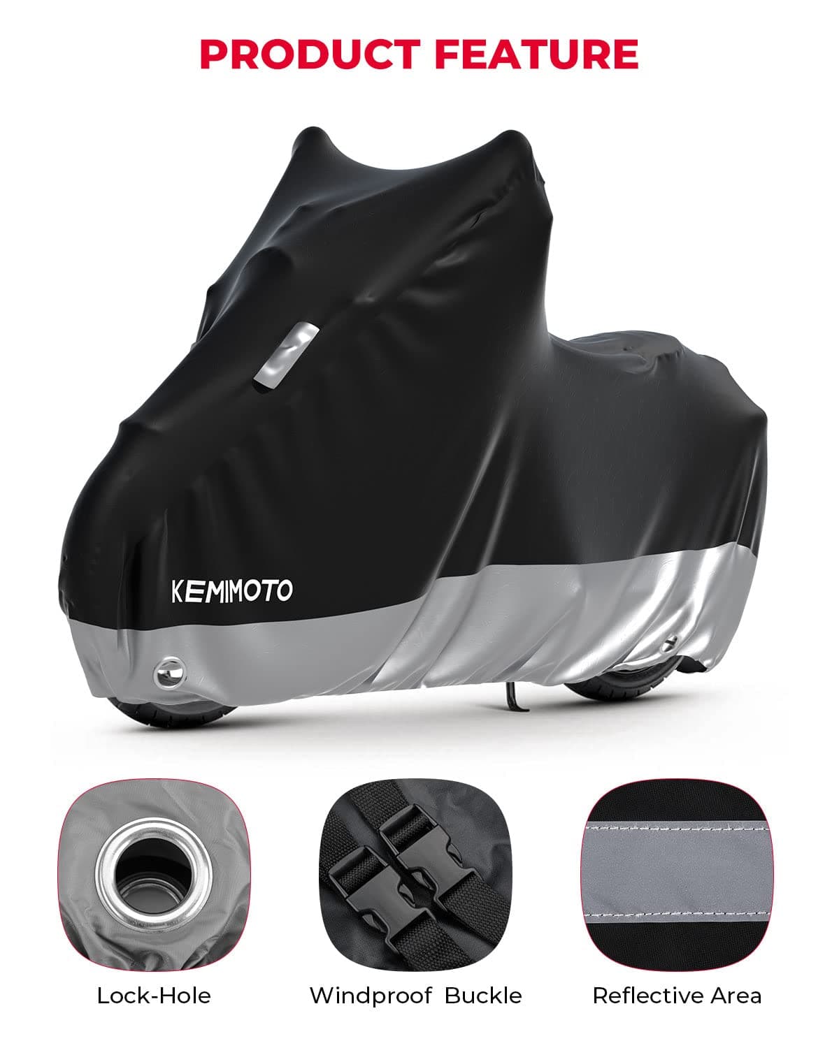 KEMIMOTO F0313-00401BK telo coprimoto impermeabile Grom MSX125