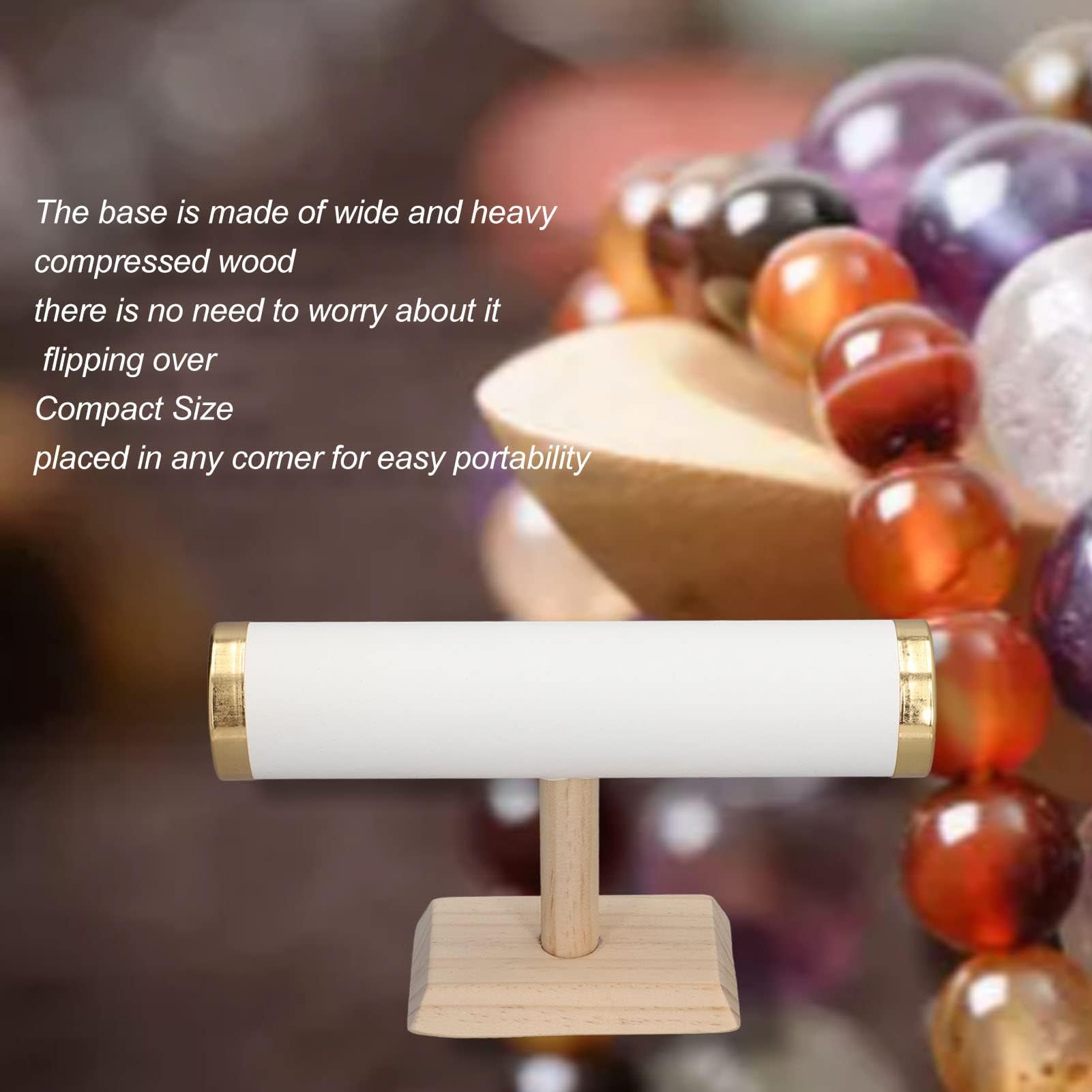 Hapivida Espositore per Bracciali a T Bianco 23 cm 2 Pezzi