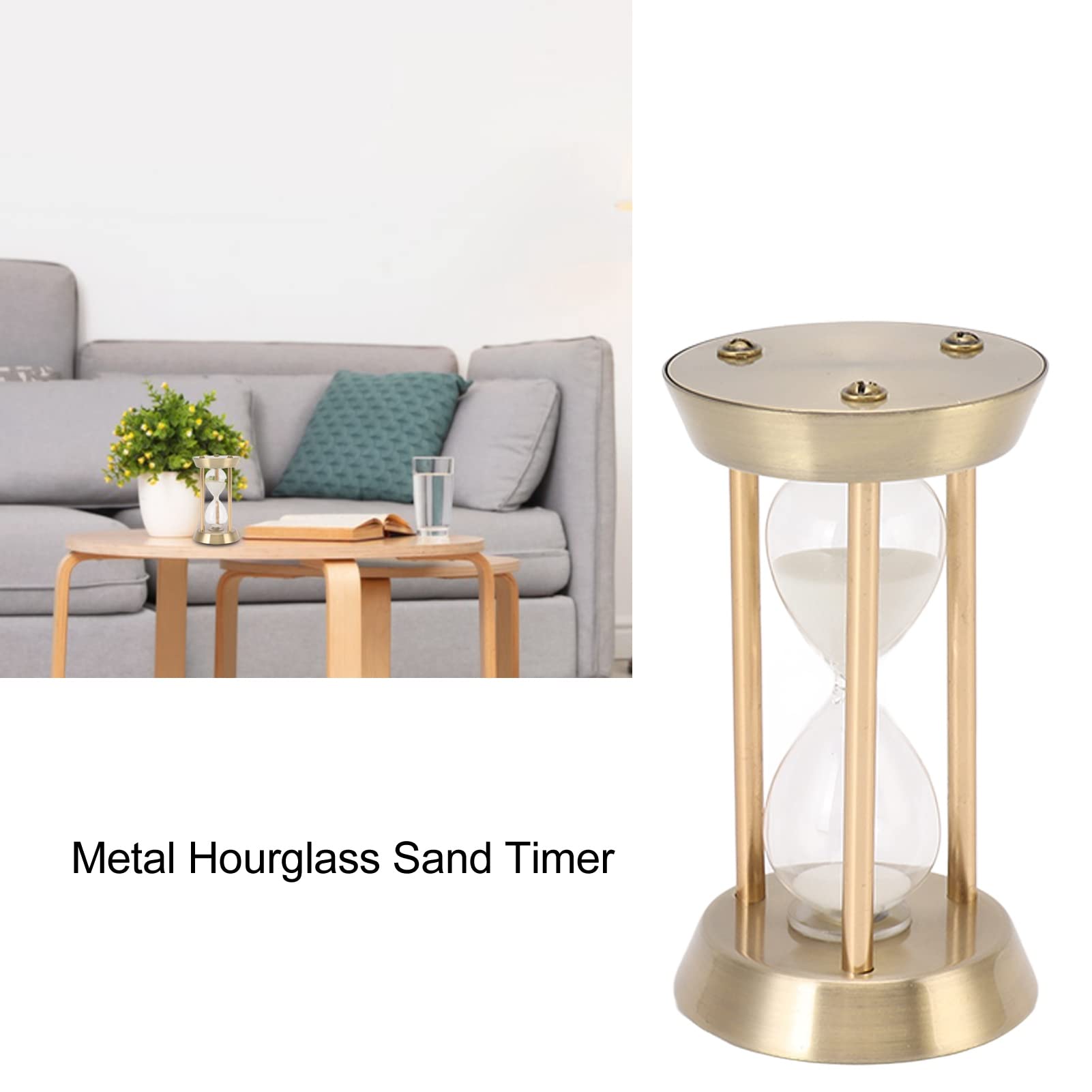 Hapivida Timer Sabbia Vetro Metallo Mini 10 Minuti