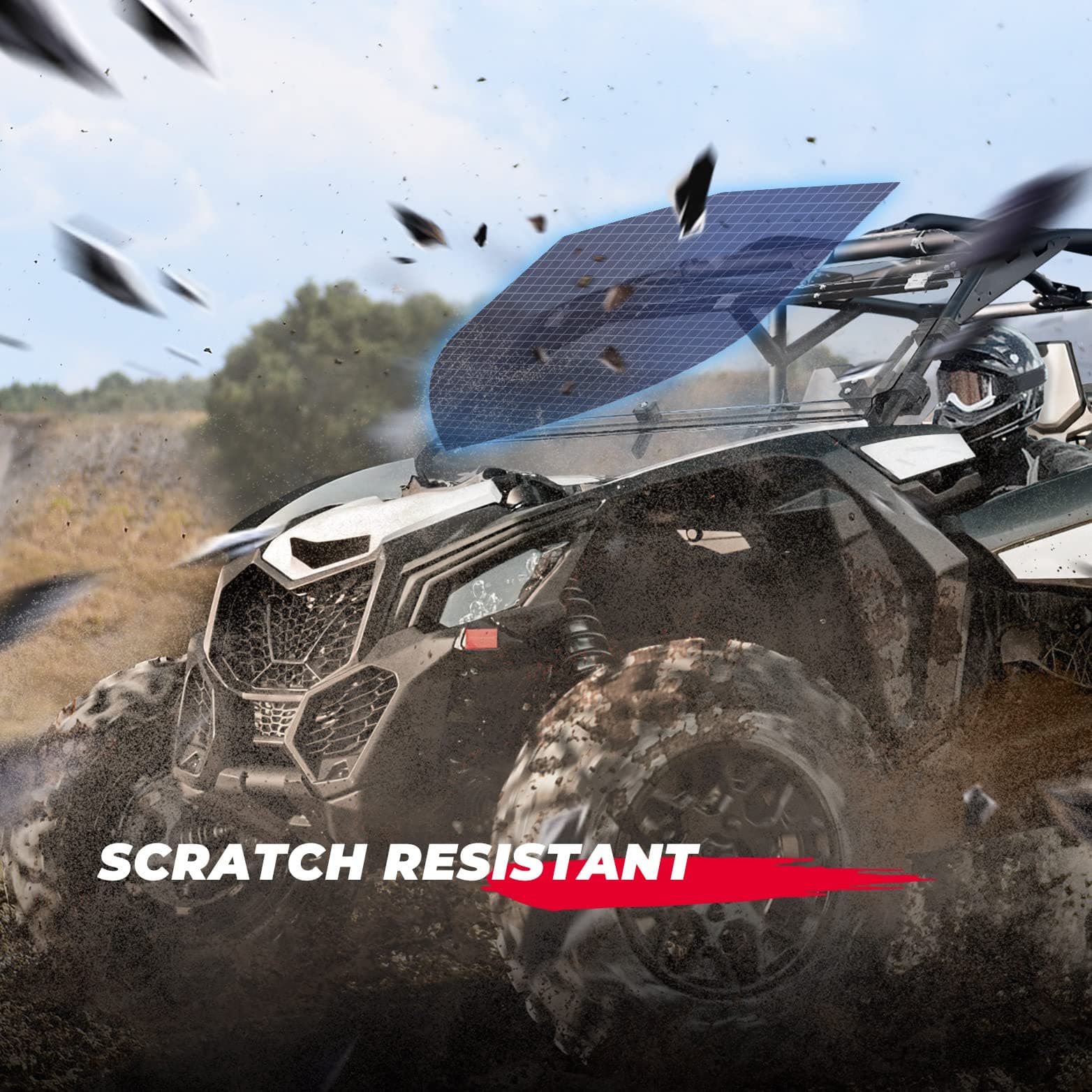 Kemimoto Maverick X3 parabrezza flip + borse porta policarbonato