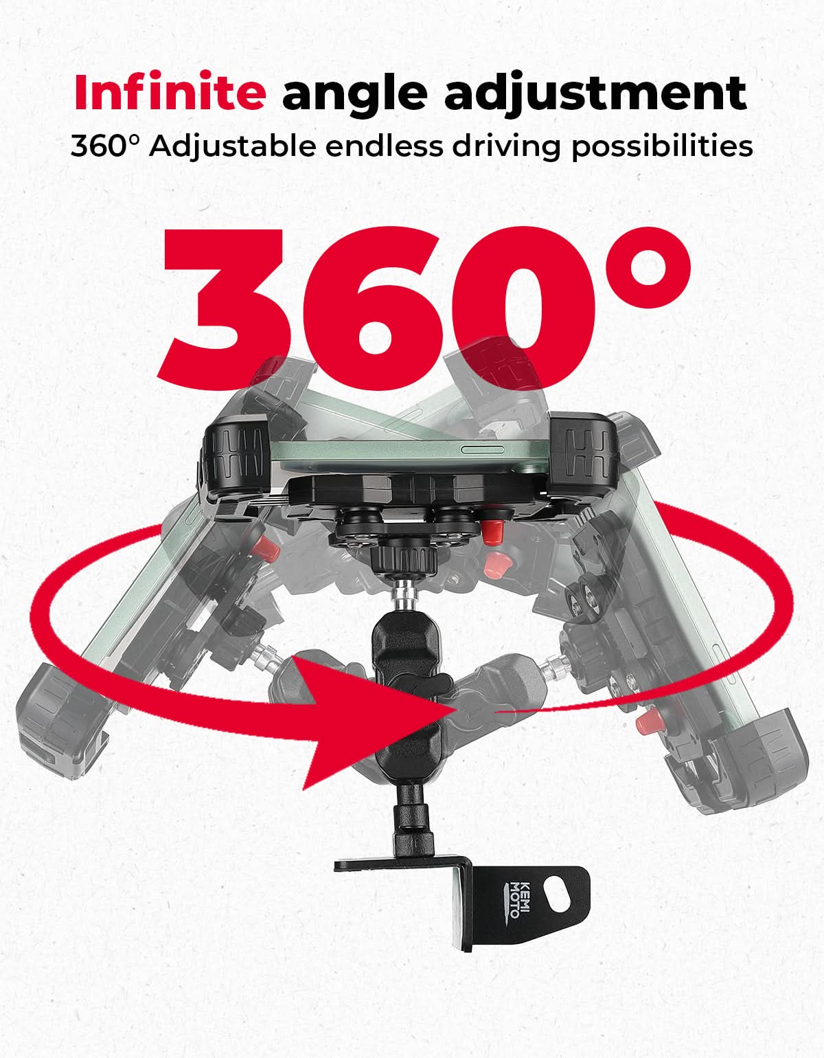 KEMIMOTO Supporto Telefono Ranger 1000 XP Alluminio 360°
