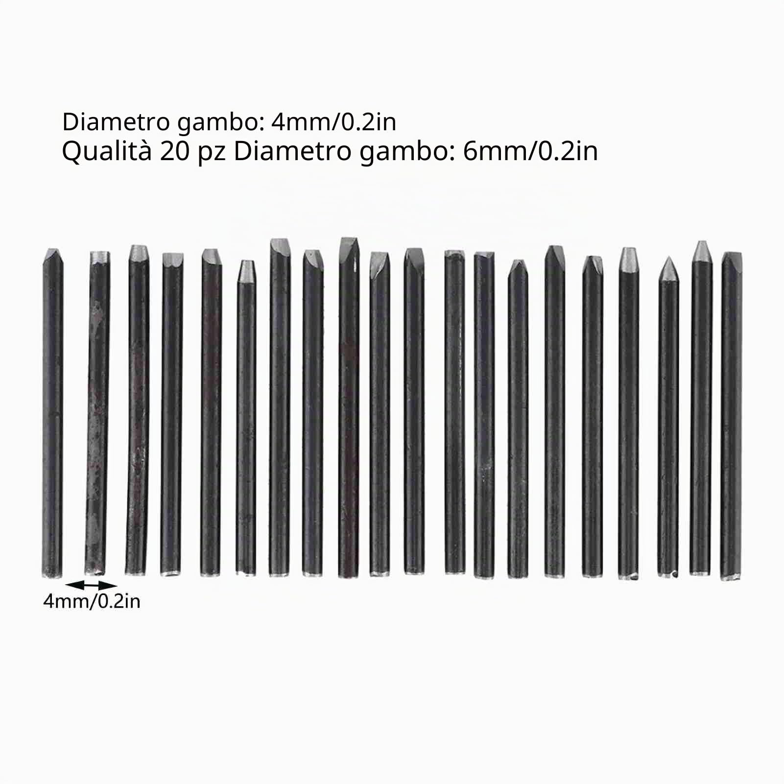 Hapivida Set Bulini Gioielleria 20 Pezzi Incisione Metallo
