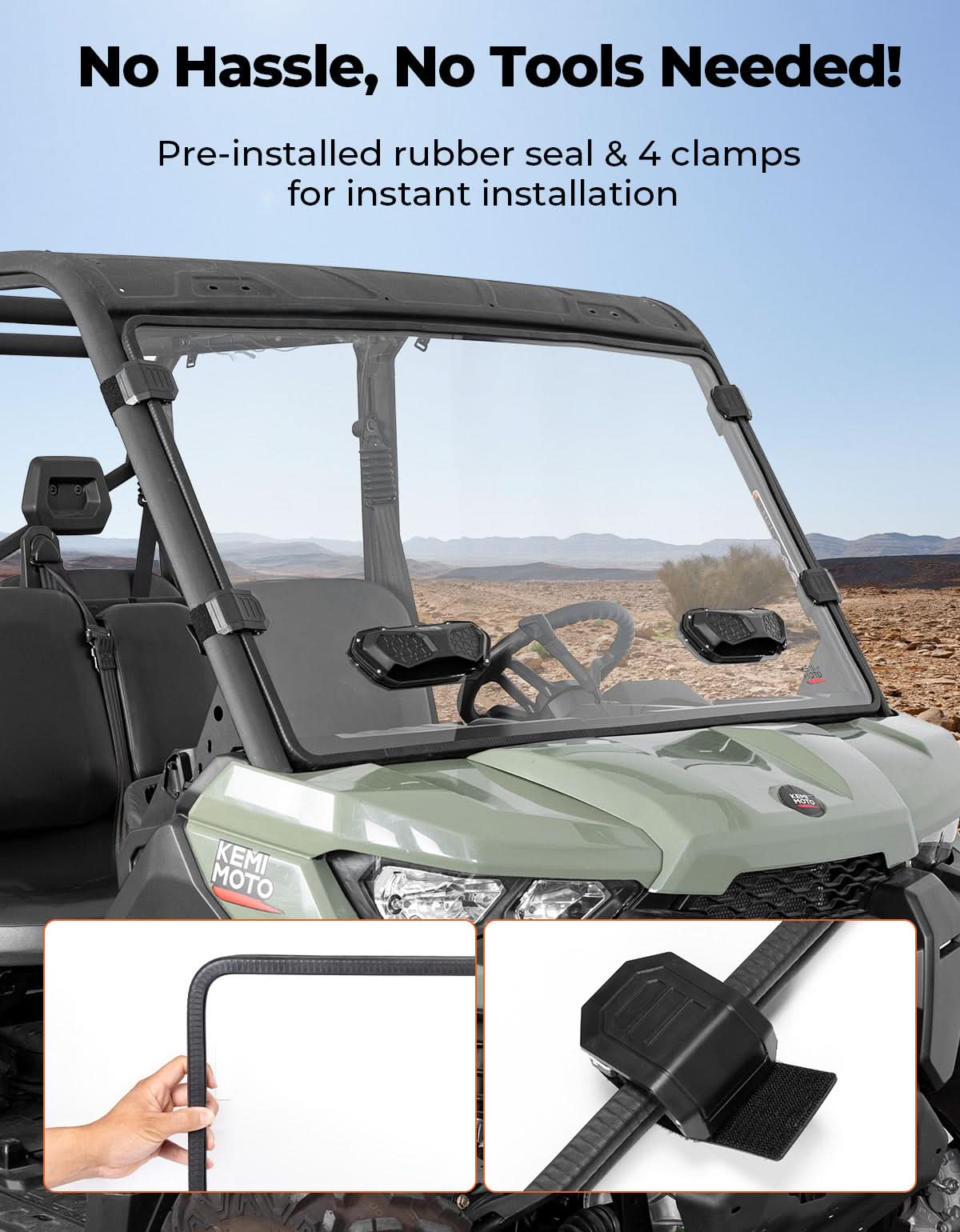 KEMIMOTO Defender HD10 parabrezza anteriore ventilato 5 mm