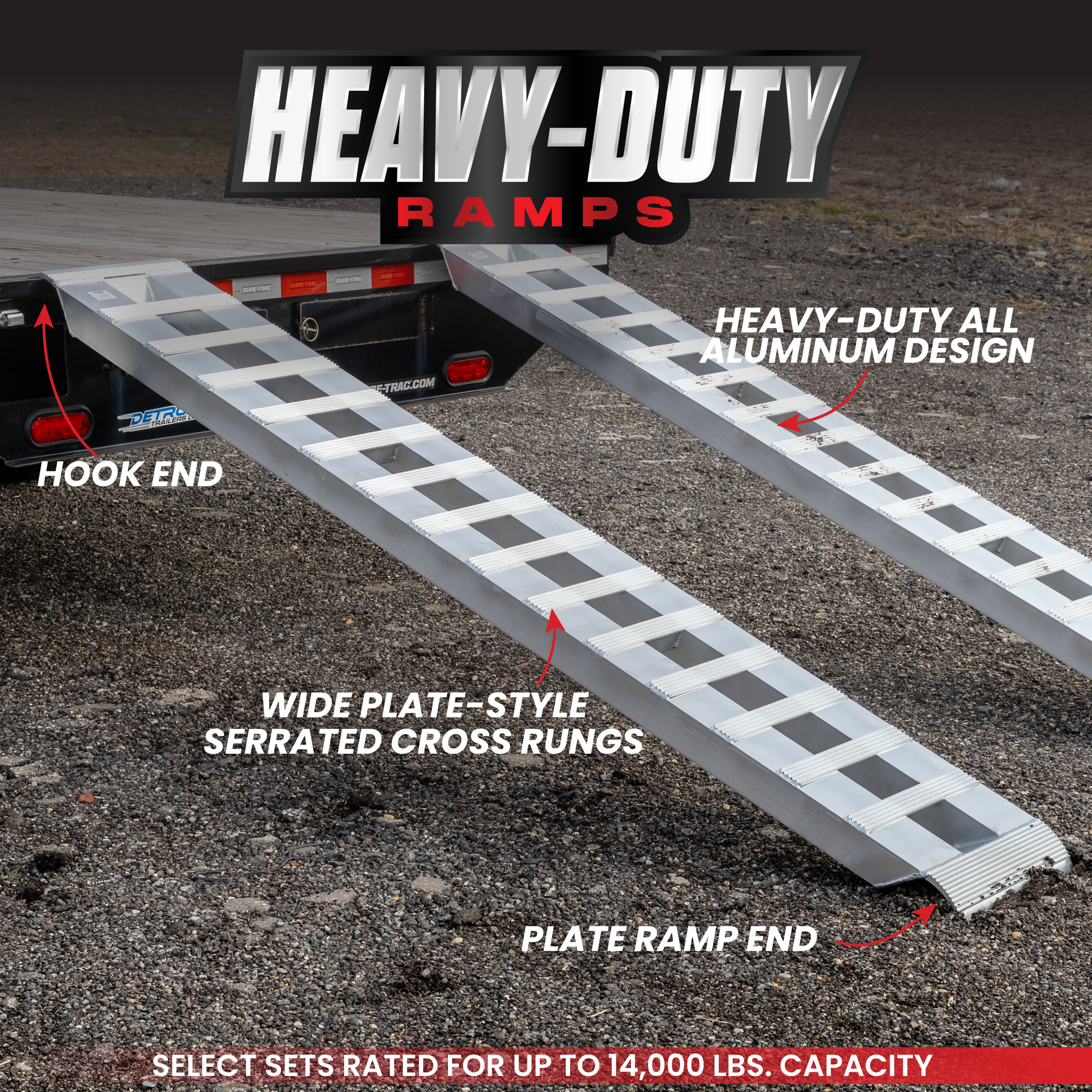 GEN-Y Hitch rampa carico alluminio singola 8 ft antiscivolo