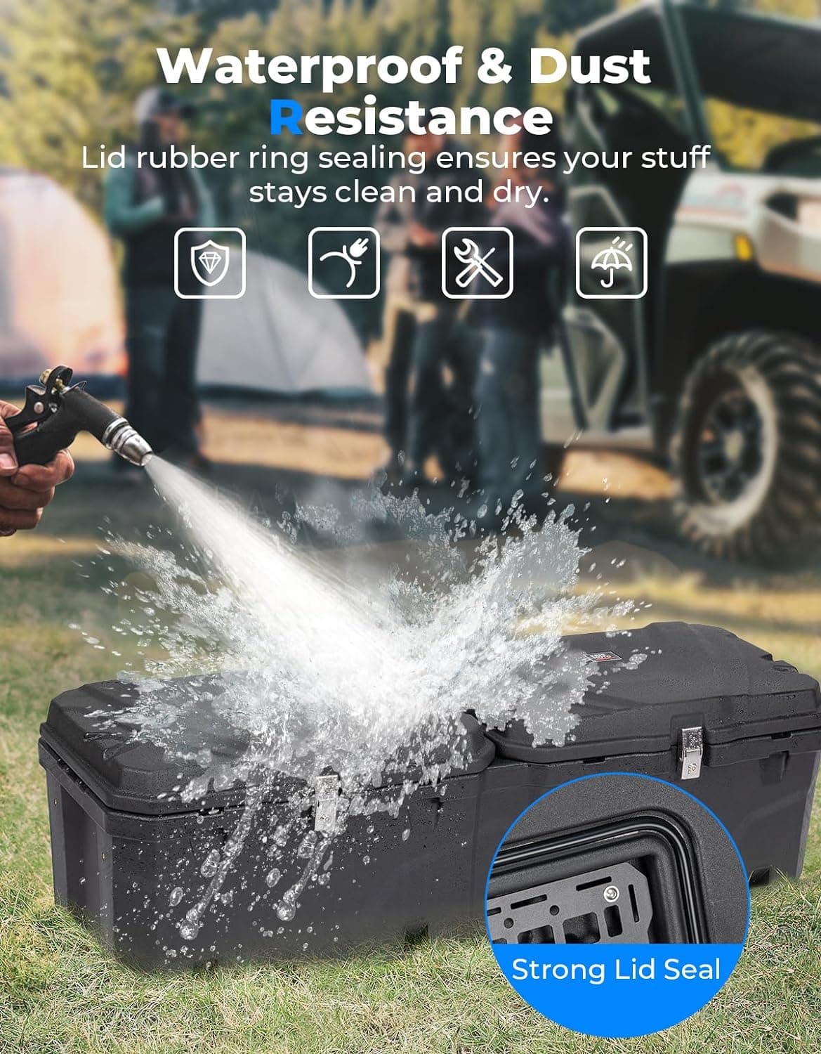 Kemimoto Ranger 1000 box posteriore cassone 110L doppia porta