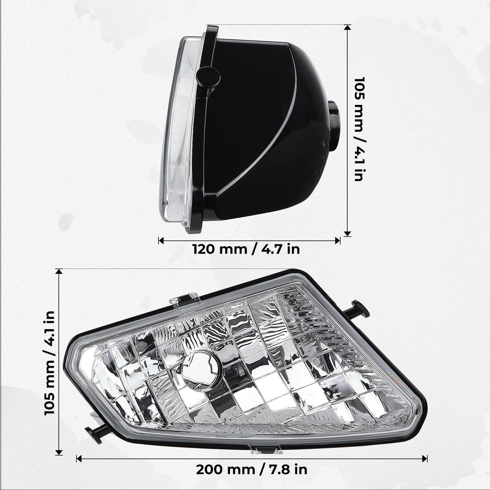KEMIMOTO Sportsman 500 fanali anteriori IP67 senza lampadina