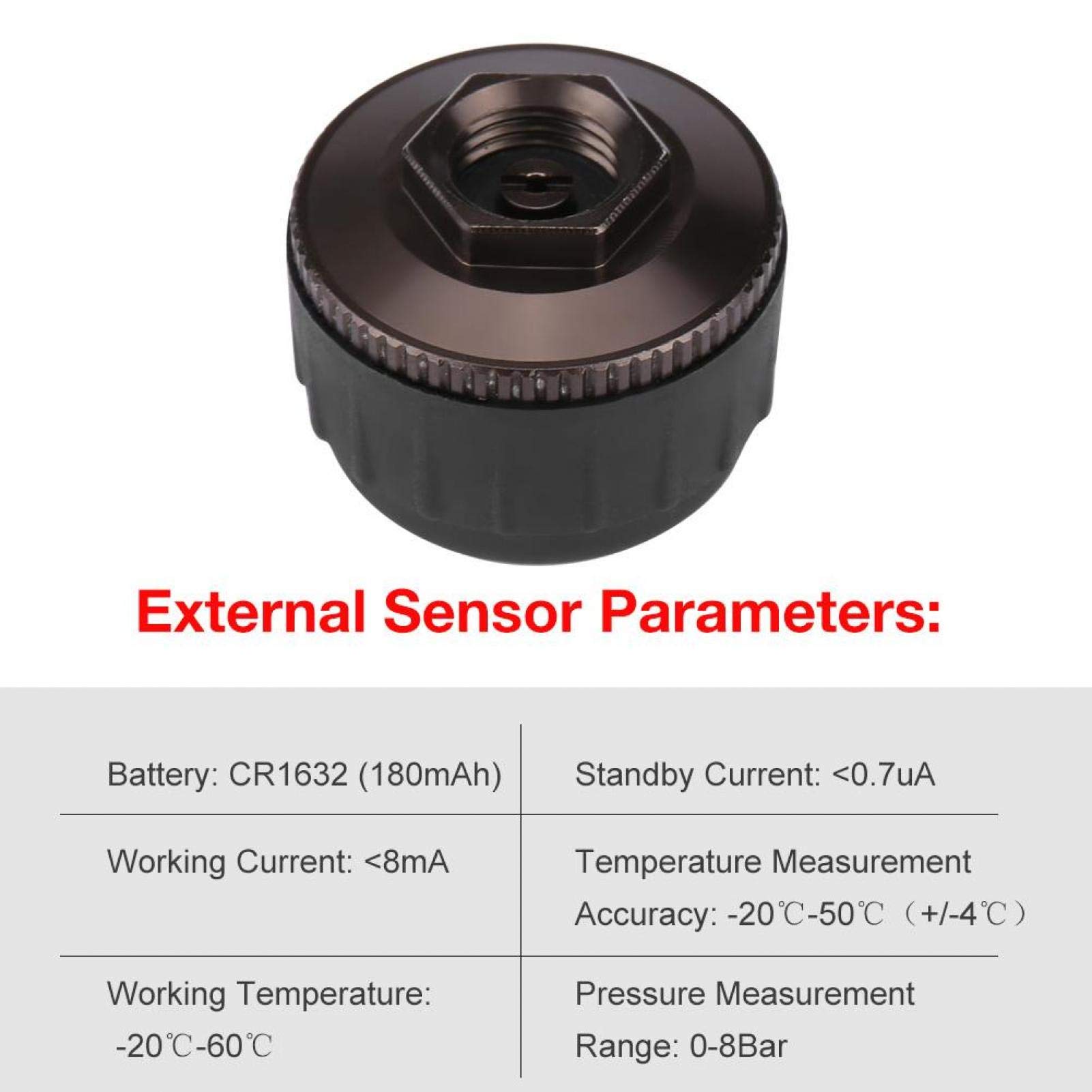 Kuuleyn TPMS USB sensori esterni Android 4 sensori