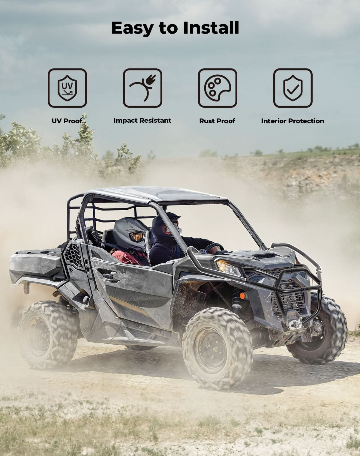 KEMIMOTO Paraurti Anteriore Commander 700 1000 Acciaio