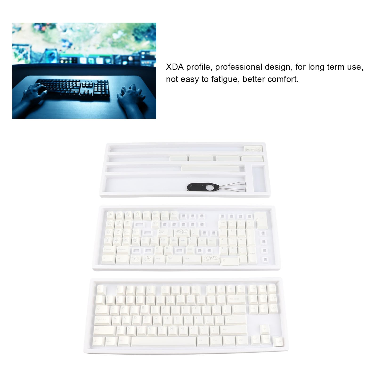 AOWINHIT Set 152 Copritasti PBT XDA per Tastiera Meccanica