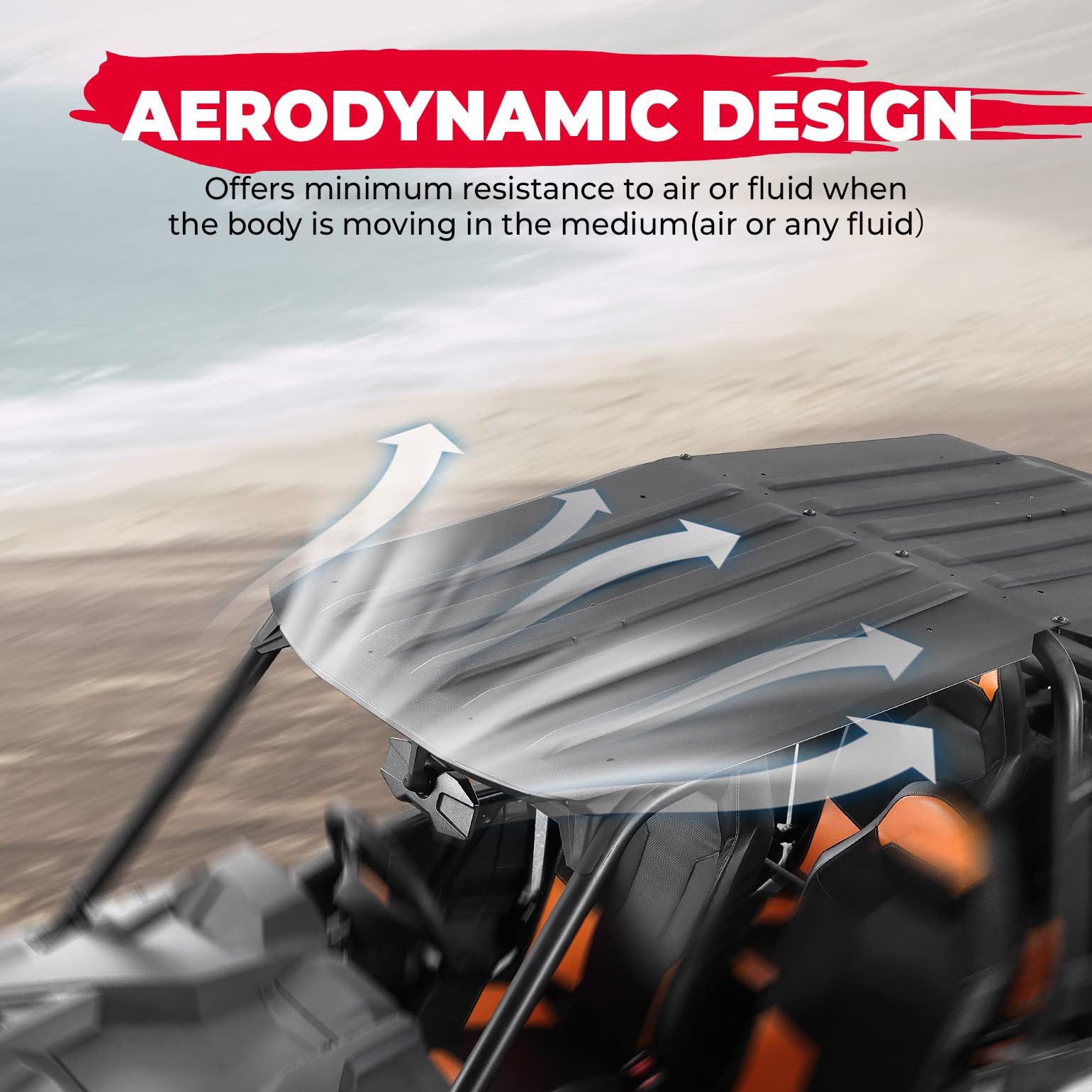 KEMIMOTO tetto rigido 4 porte Polaris RZR XP 4 1000 plastica