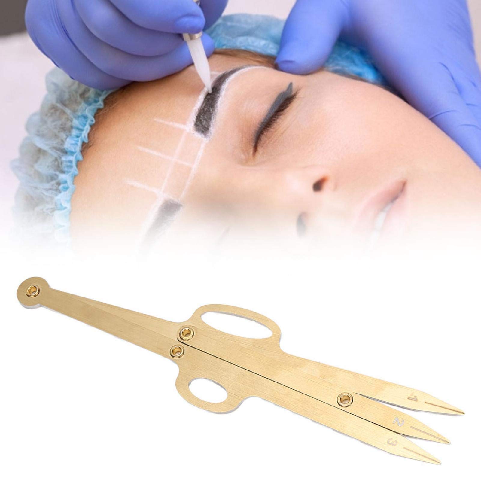 Kuuleyn Stencil sopracciglia righello microblading oro