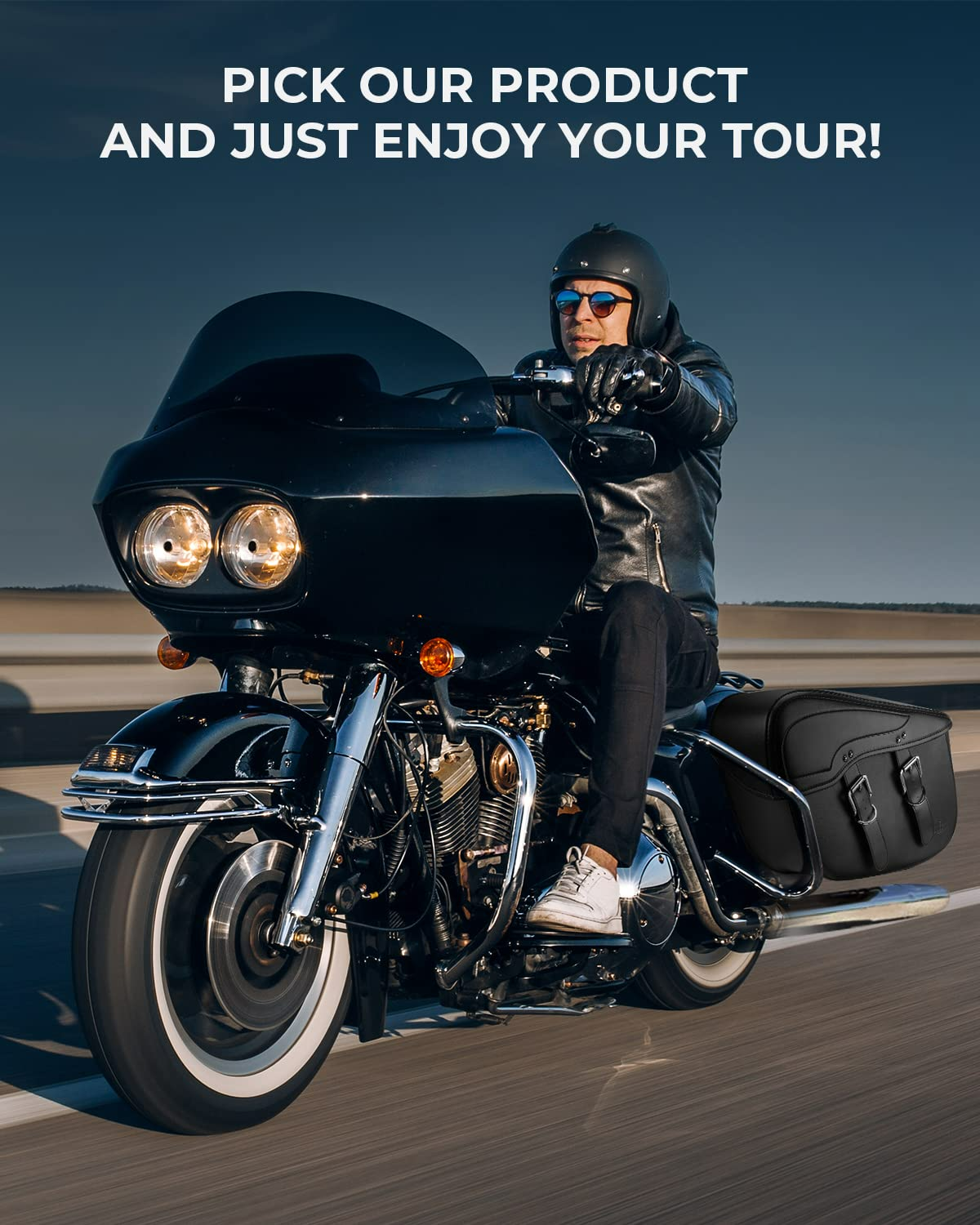 KEMIMOTO Borsa Laterale Moto 34L Pelle Sintetica