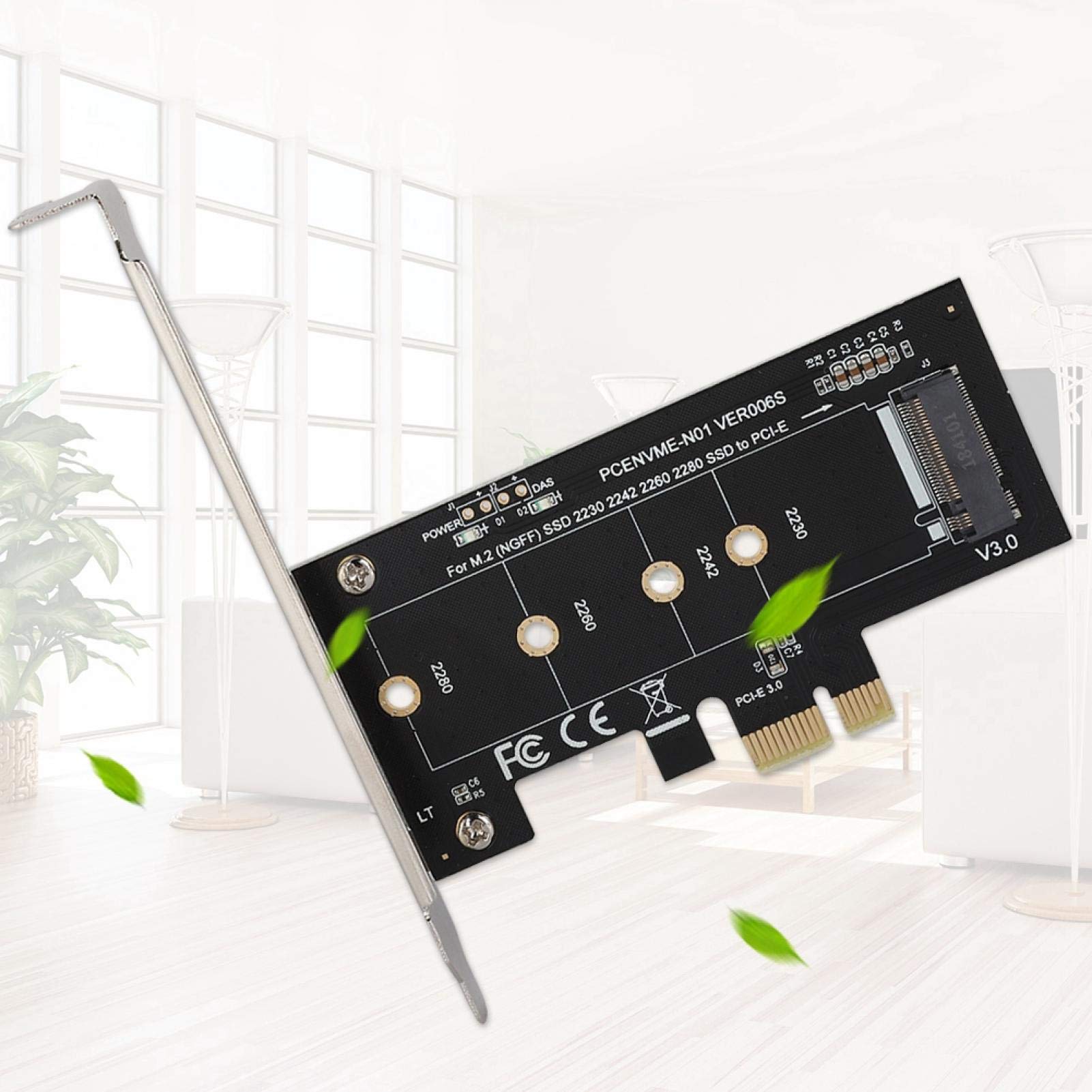 Kuuleyn PCI-E M.2 Scheda Adattatore NVMe 2230-2280 Hot-Swap