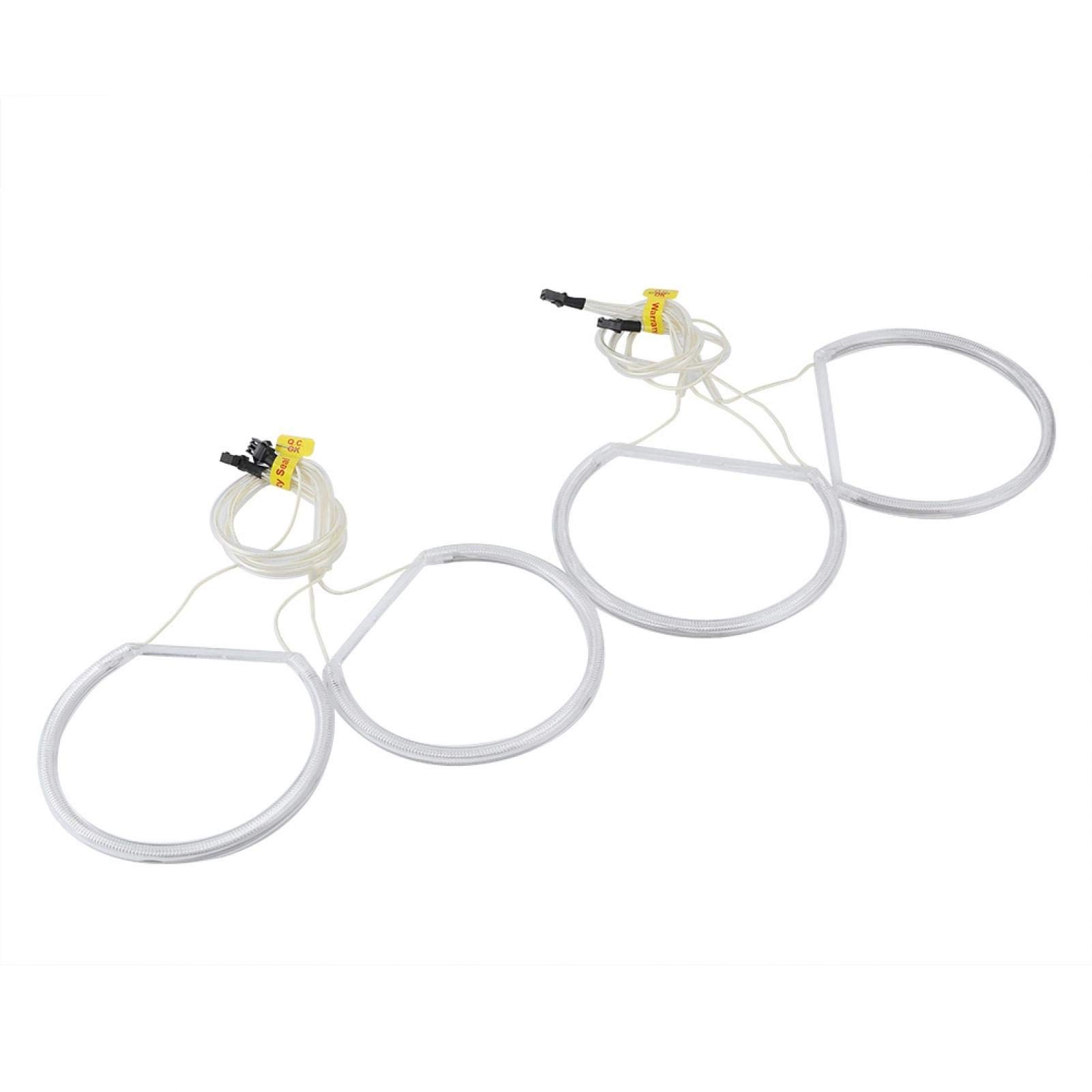 Kuuleyn Angel Eyes CCFL bianchi 12V 131+146 mm 4 pezzi