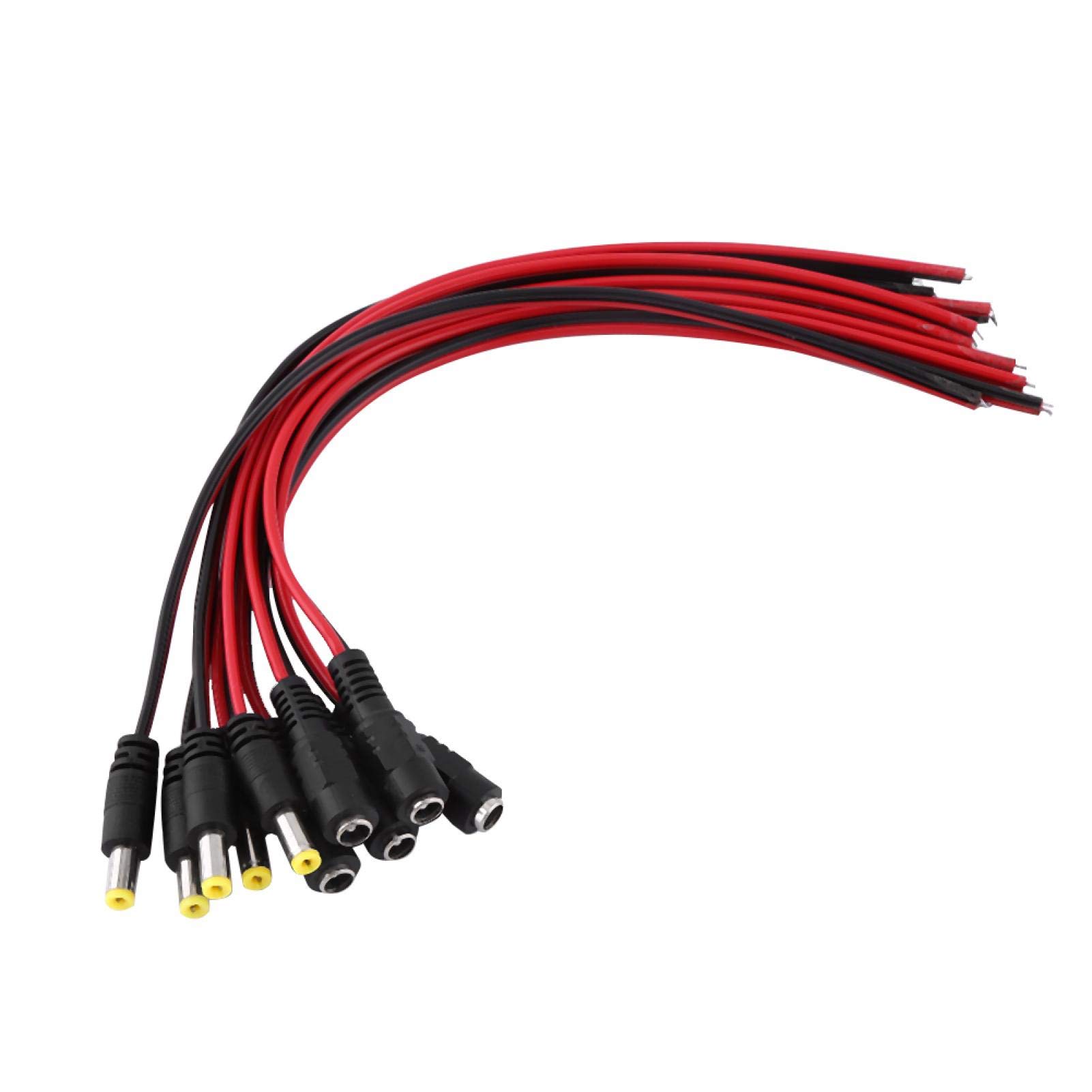 Kuuleyn Cavo Alimentazione CC 2,1x5,5 mm 10 Pezzi Maschio Femmina