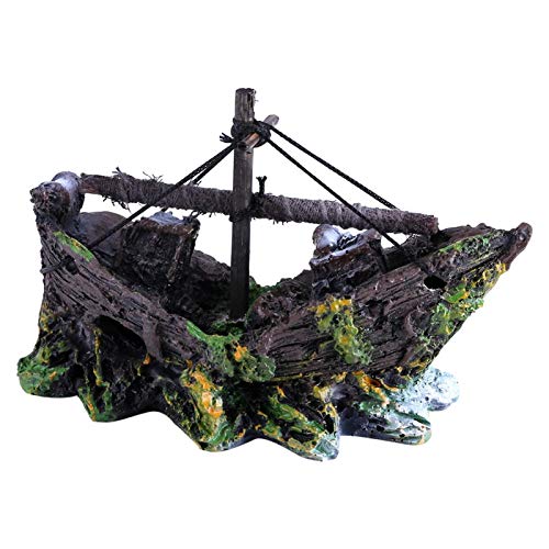 Kuuleyn decorazione acquario resina relitto 13 cm