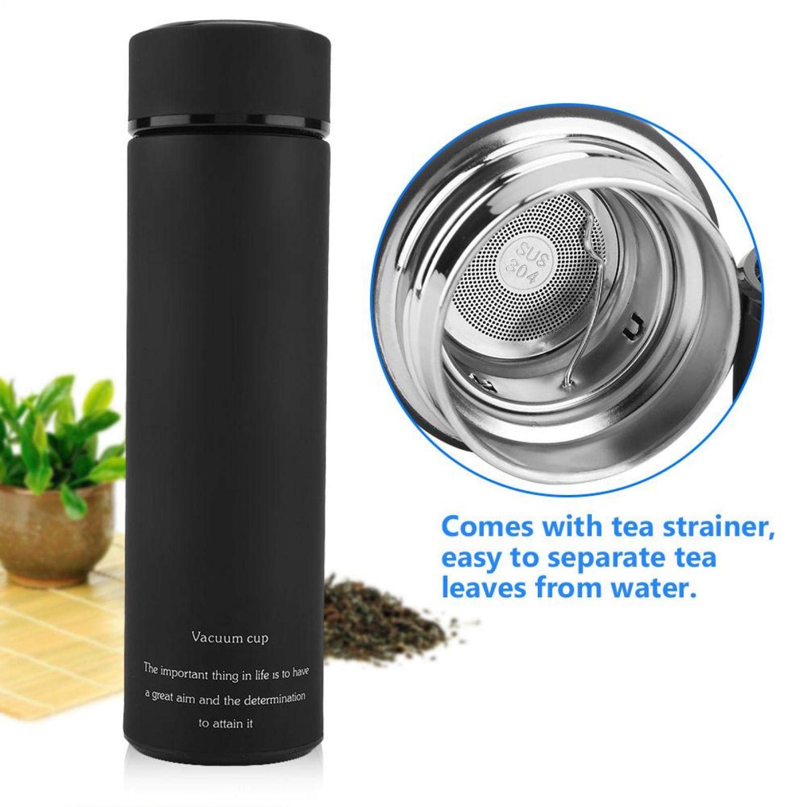 Kuuleyn bottiglia termica 500 ml nero acciaio inox