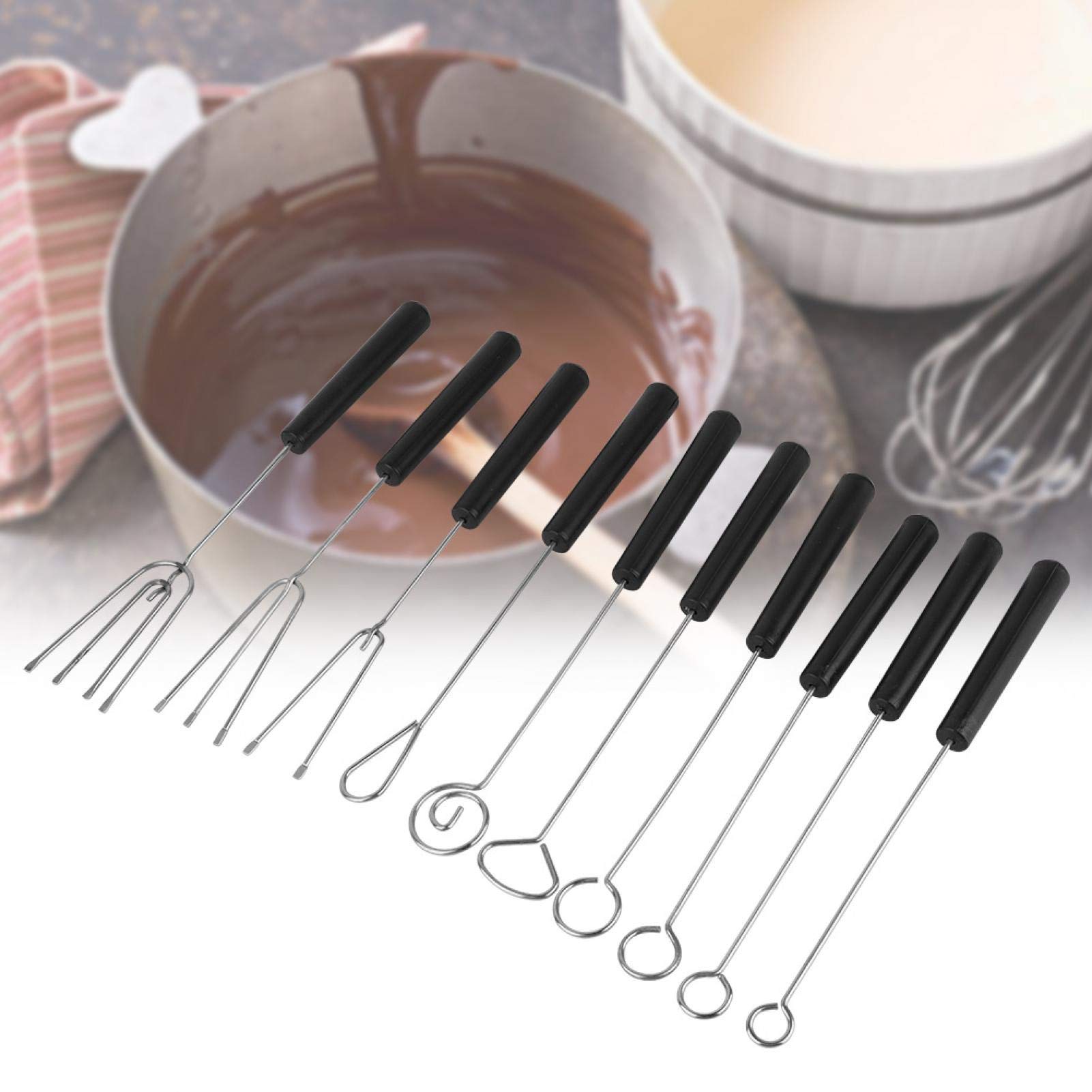 Kuuleyn Set 10 Forchette Cioccolato Acciaio Inox 22 cm