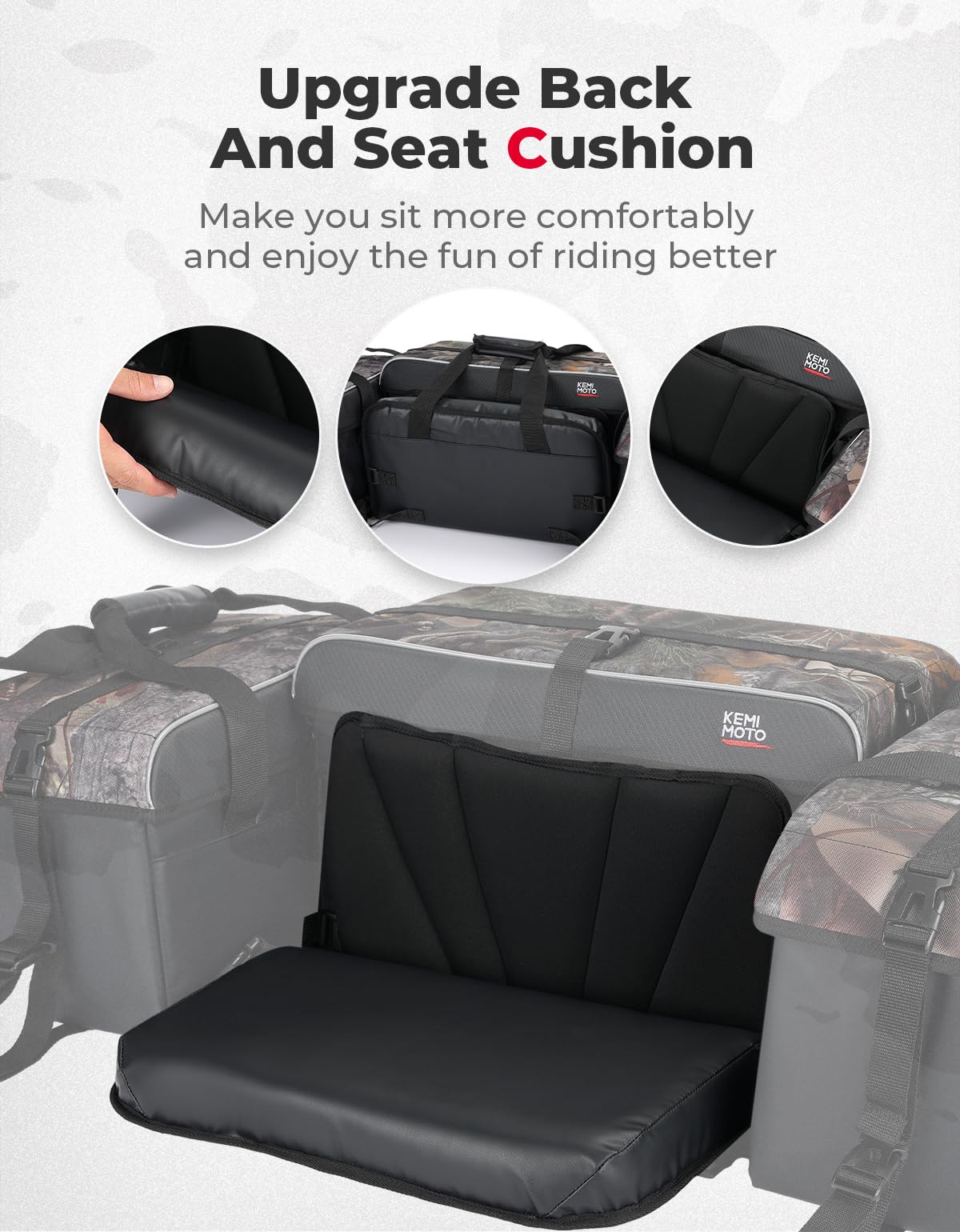 Kemimoto ATV borsa posteriore 76L con schienale e borsa frigo