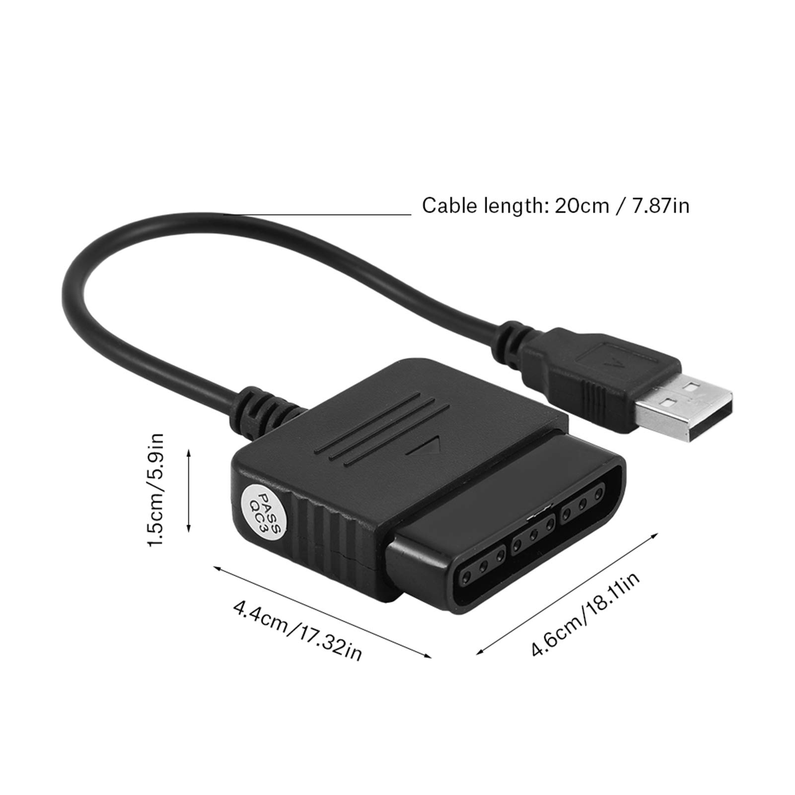Kuuleyn Adattatore USB Controller PS2 a PS3 PC Vibrazione