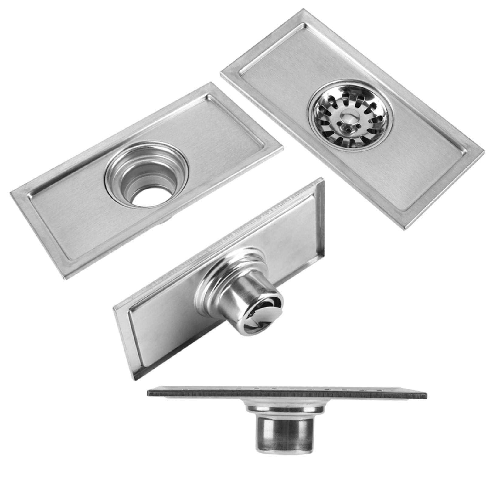 Kuuleyn scarico doccia rettangolare 20x10 inox antiodore
