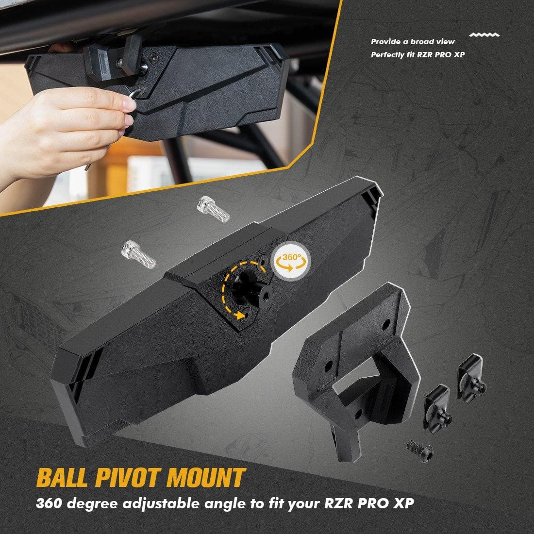 KEMIMOTO specchio retrovisore centrale RZR PRO XP