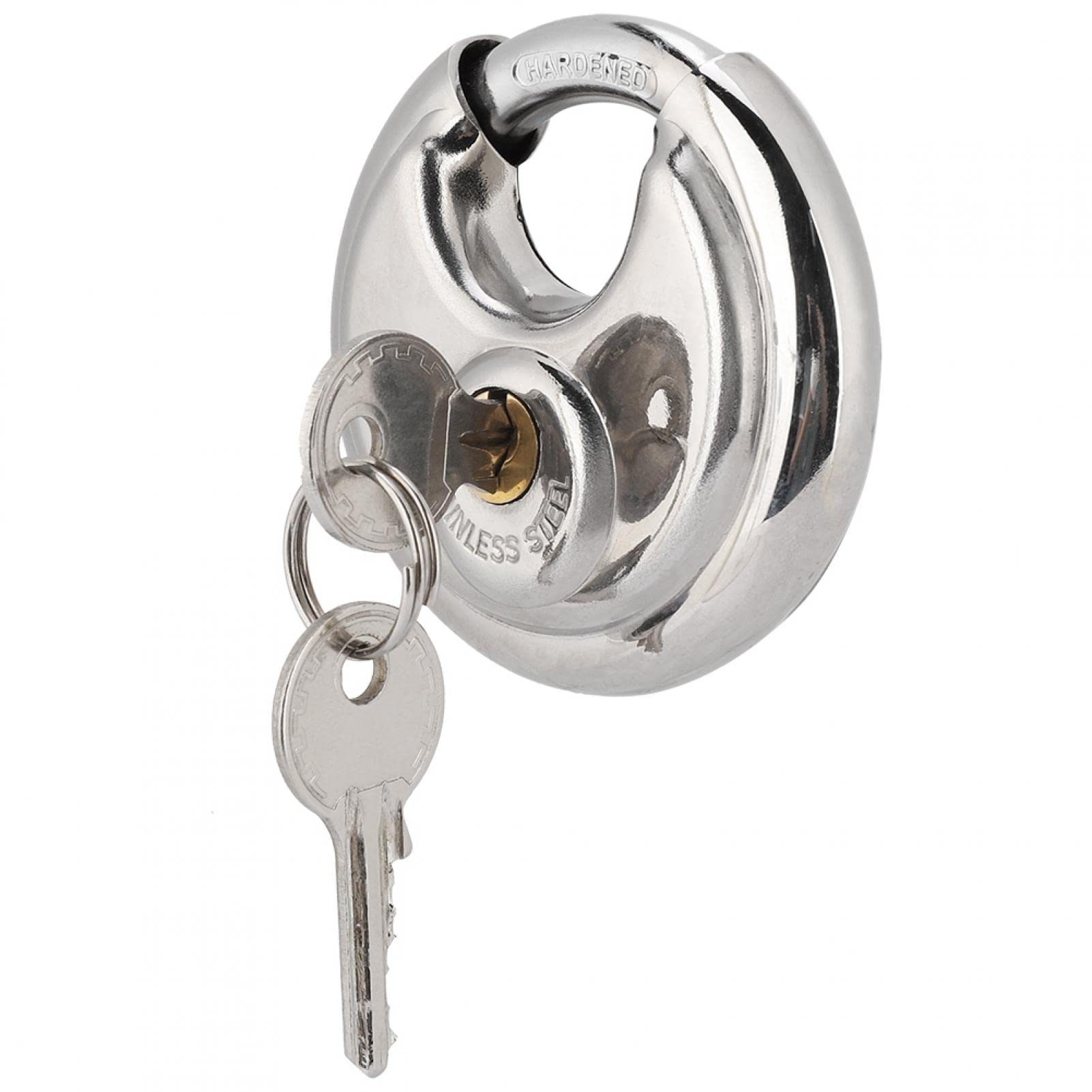 Kuuleyn lucchetto a disco in acciaio inox 2 chiavi antiruggine