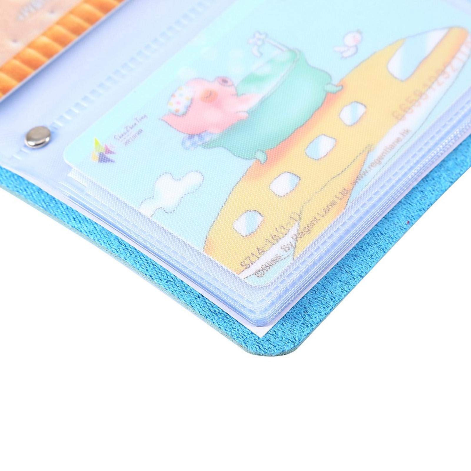 Kuuleyn porta biglietti pelle PU blu 24 carte chiusura