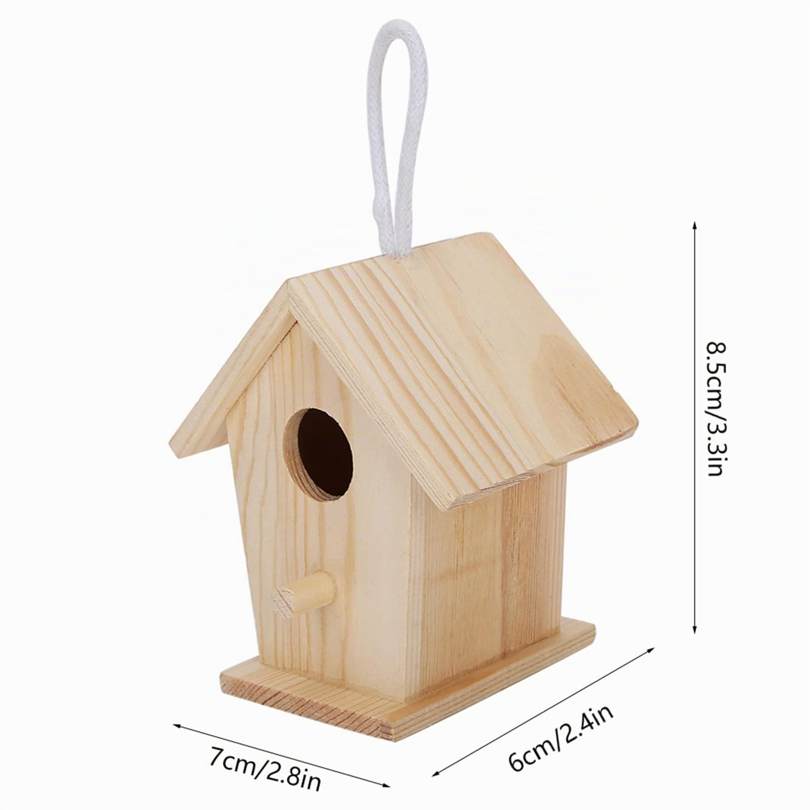 Hapivida #3 casette uccelli legno 4 pezzi 7x8,5 cm