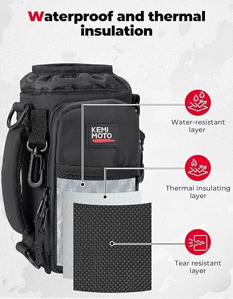 KEMIMOTO Borsa Portaborraccia 40 oz Tracolla 600D