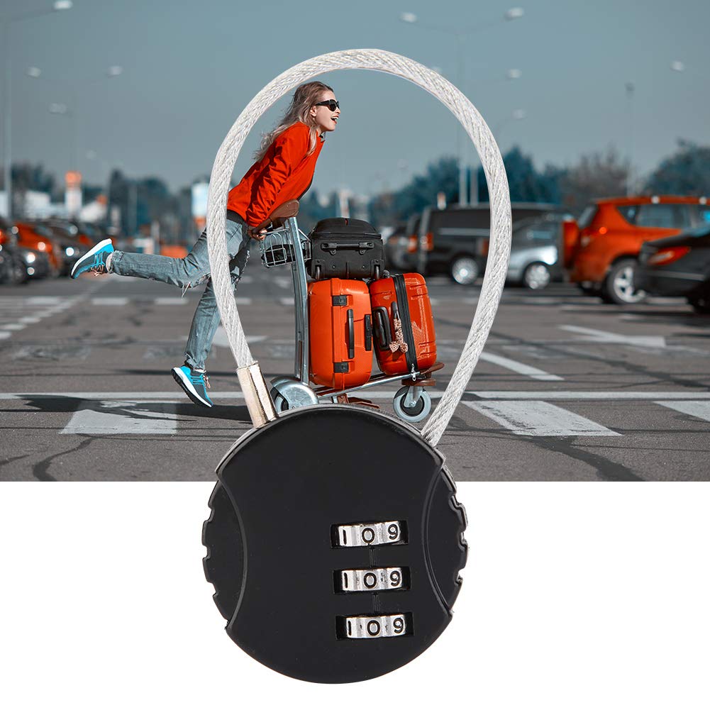 Kuuleyn Lucchetto Valigia Combinazione 3 Cifre Nero