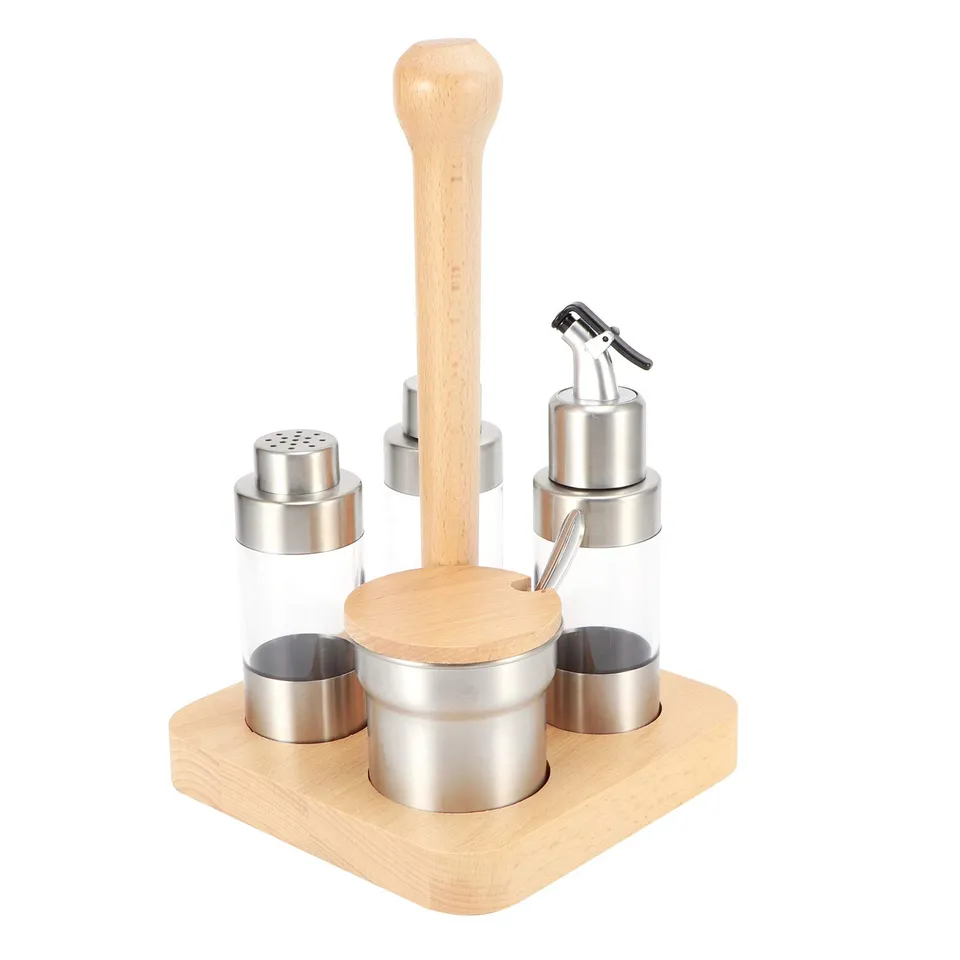 Kuuleyn Set portaspezie quadrato Piazza acciaio inox