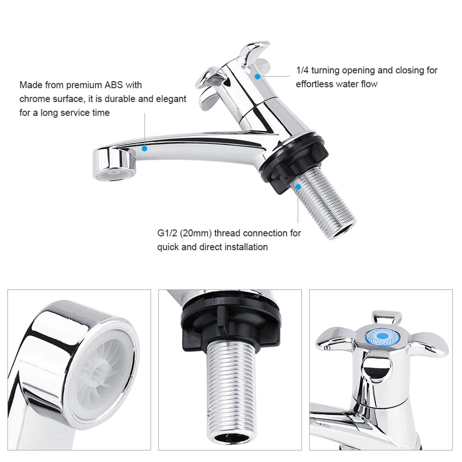 Kuuleyn rubinetto acqua fredda G1/2 Fiorire ABS