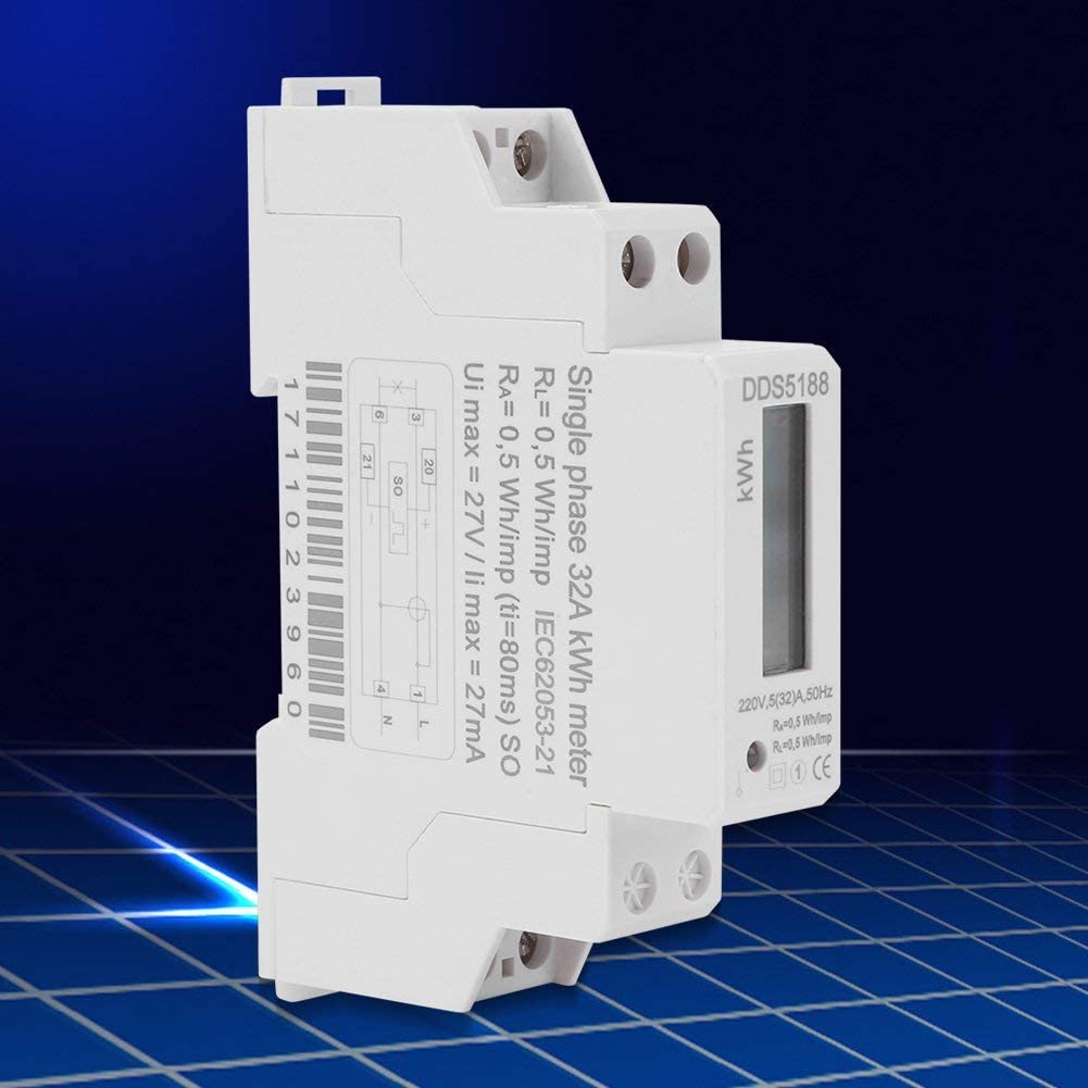Kuuleyn Contatore Elettrico Monofase 5-32A LCD 220V
