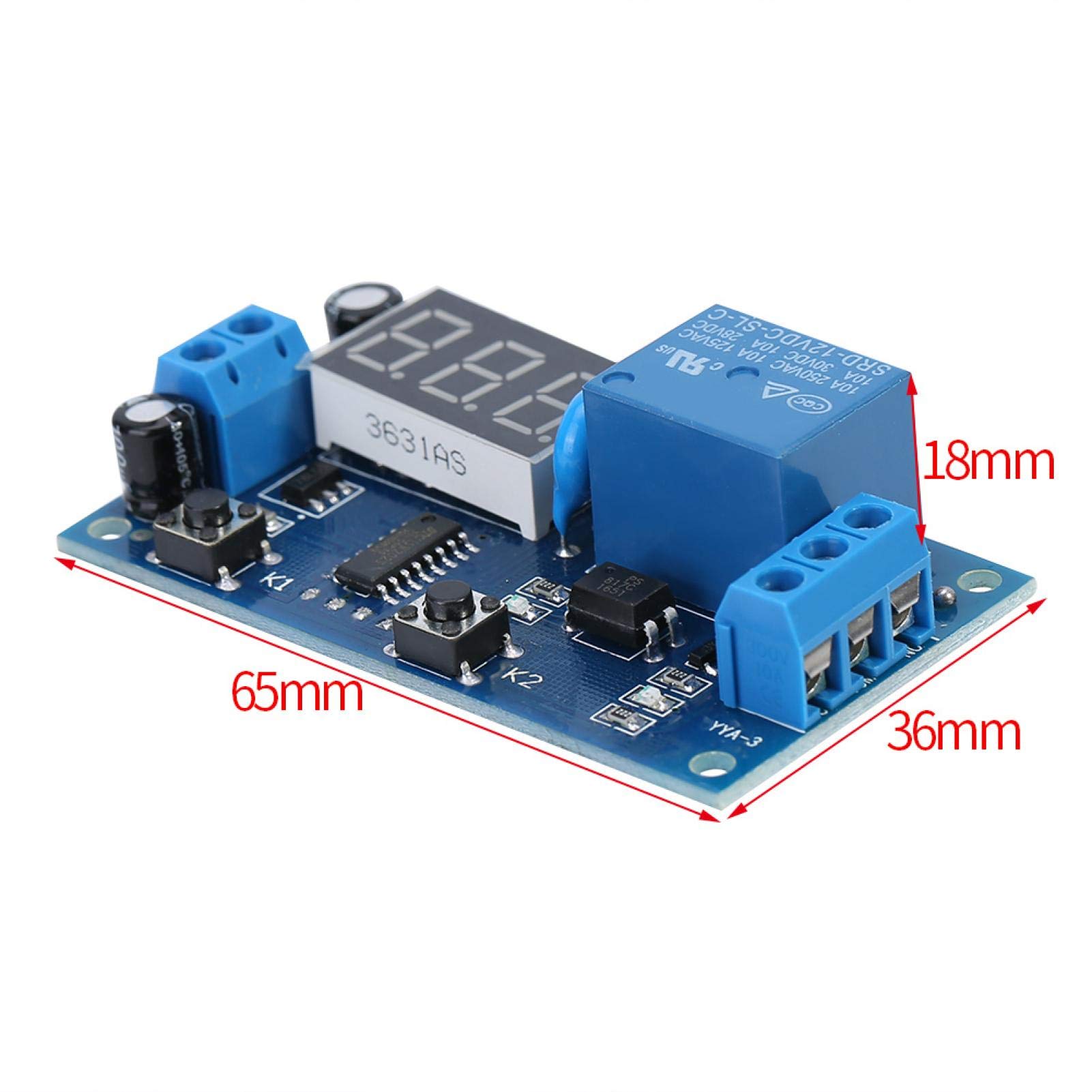 Kuuleyn Rele Temporizzatore Ciclico 12V DC con Display LED