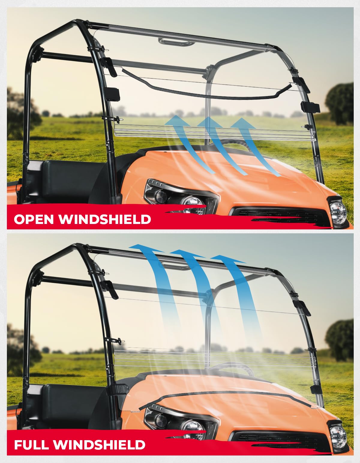KEMIMOTO RTV B0110-12601CL parabrezza Kubota 400/500/520 antigraffio