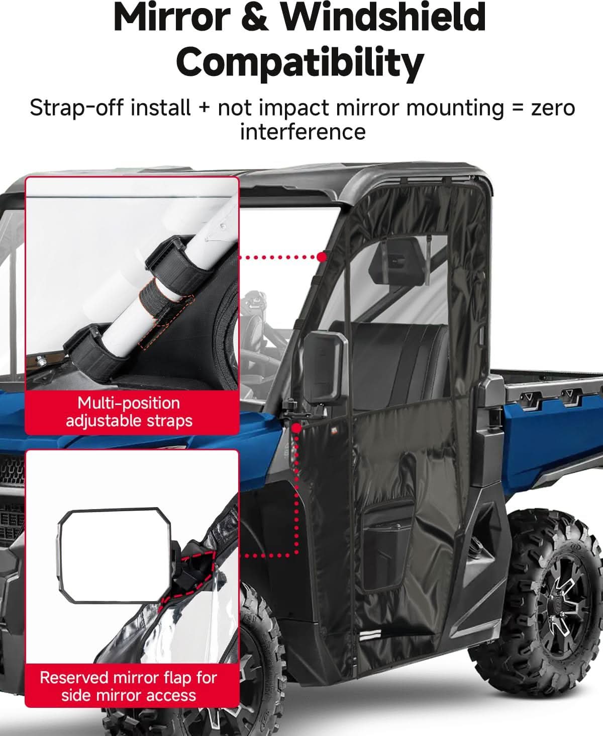 KEMIMOTO Porte Morbide Cabina CFMOTO UFORCE 1000 2019